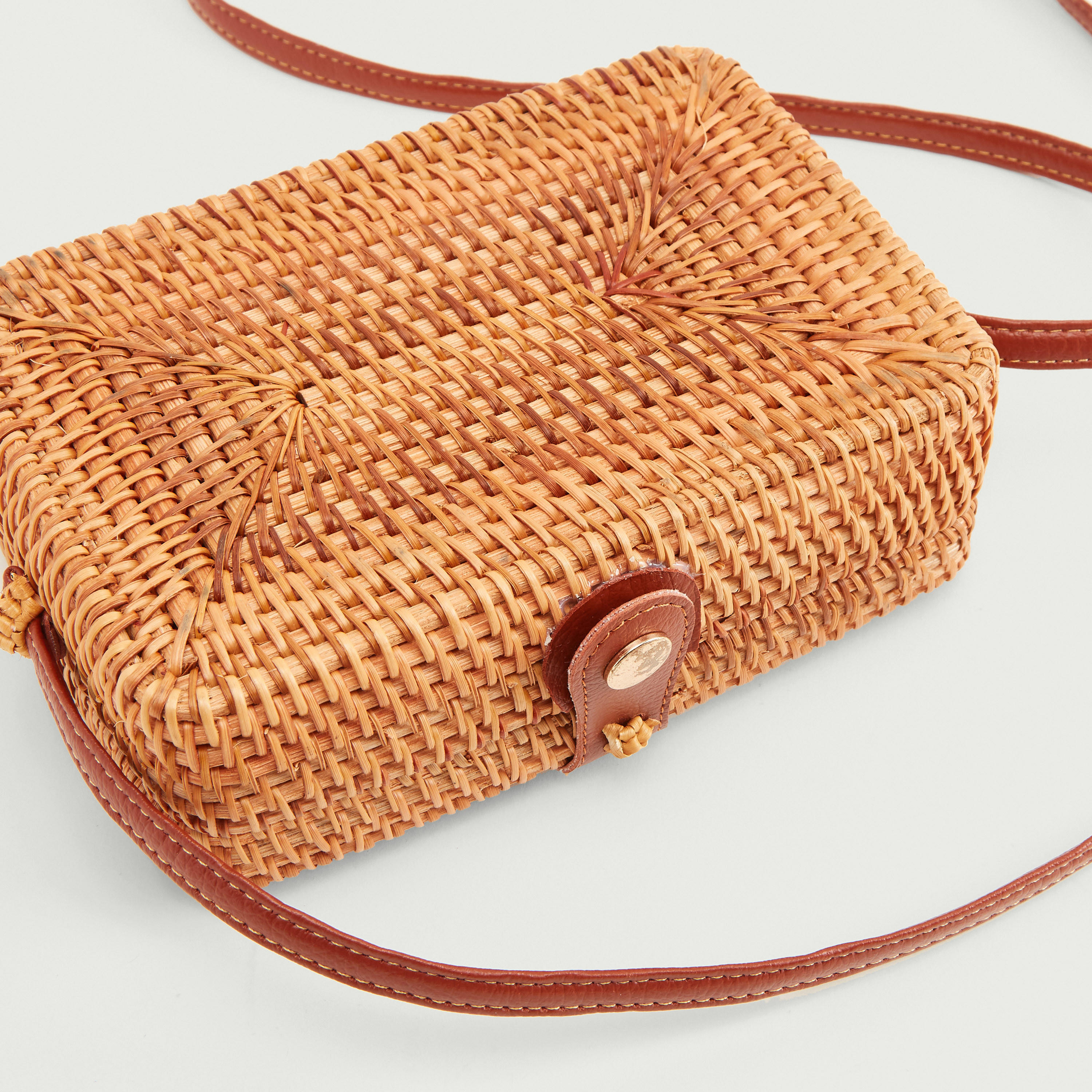 Textured Clutch with Press Button Closure and Shoulder Strap-women-bagsandwallets-handbags-image-3