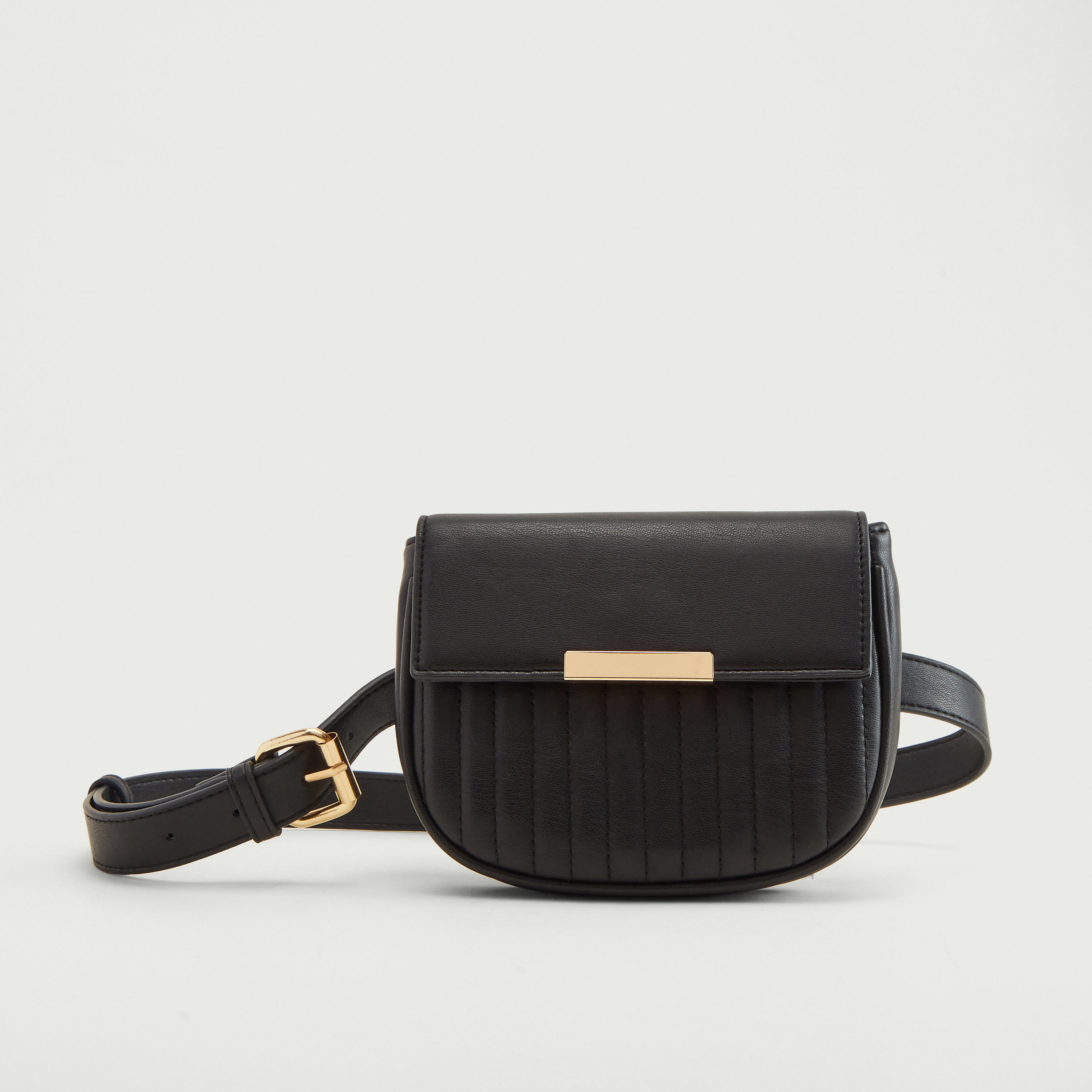 شنطة خصر بارزة الملمس بحزام قابل للتعديل وزر مغناطيسي للإغلاق-women-clothingaccessories-belts-image-5