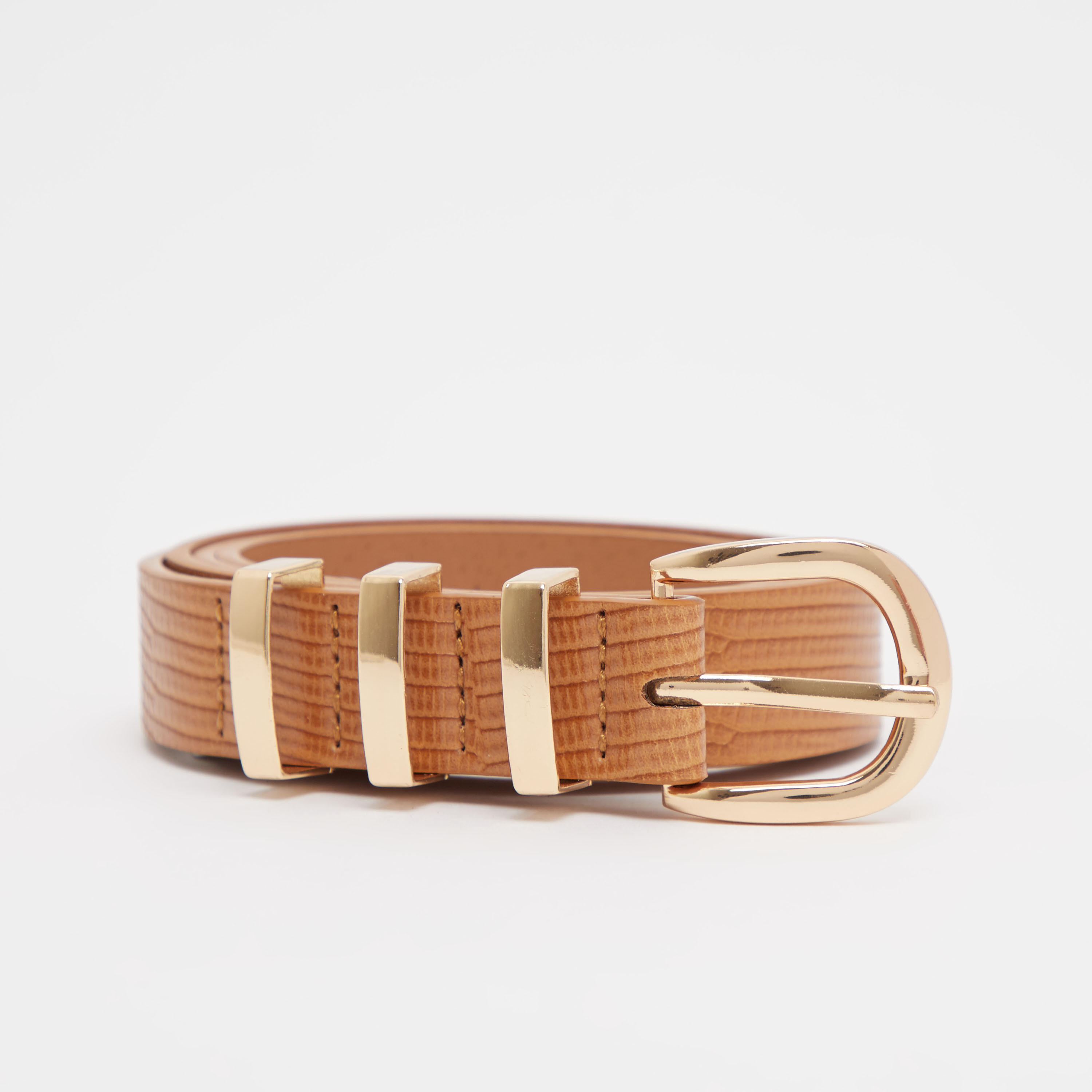 حزام بارز الملمس بإبزيم إغلاق بدبوس وزينة ميتاليك-women-clothingaccessories-belts-image-1