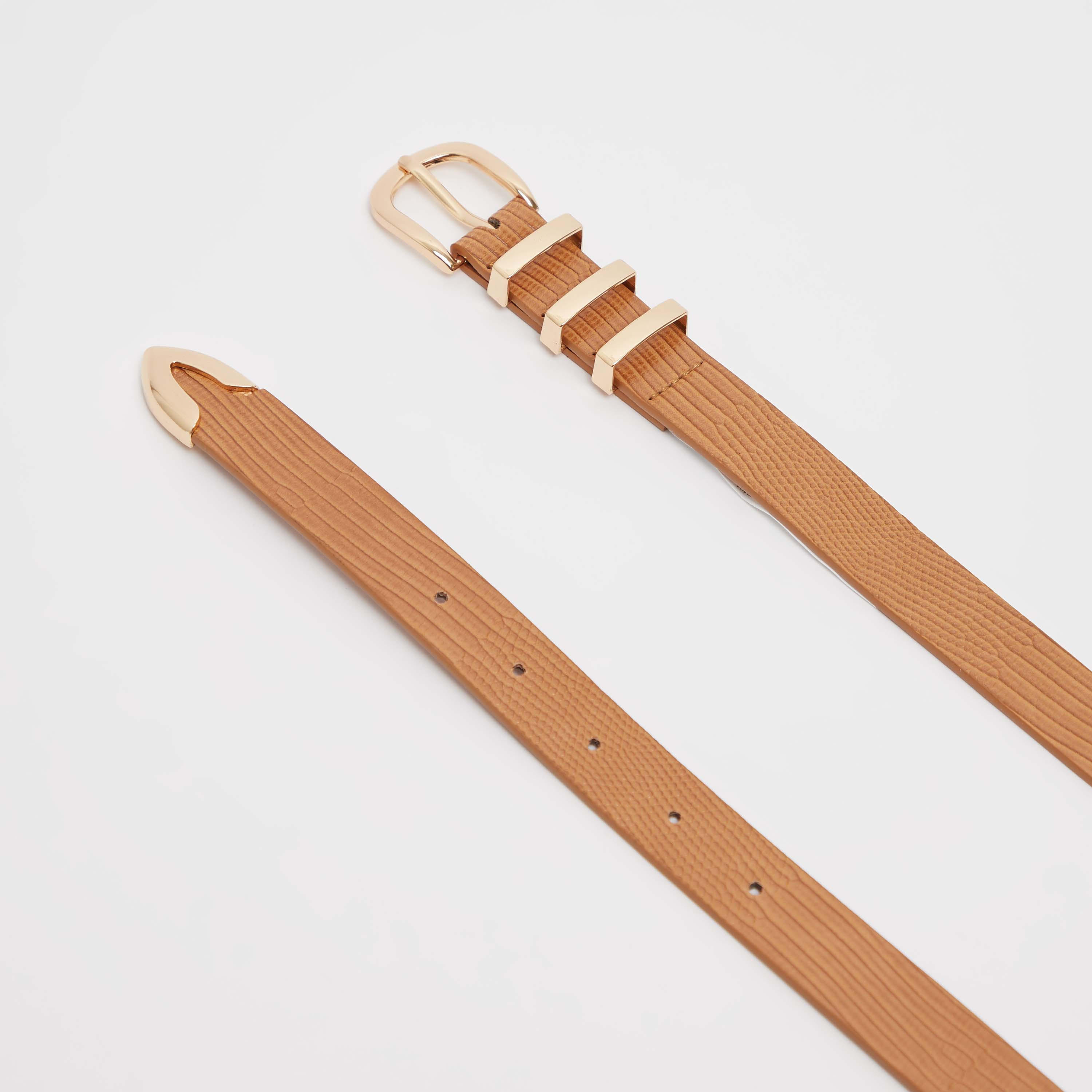 حزام بارز الملمس بإبزيم إغلاق بدبوس وزينة ميتاليك-women-clothingaccessories-belts-image-2
