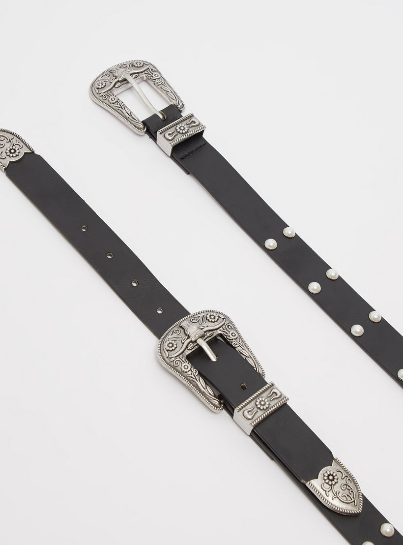 حزام بزينة ميتاليك وإبزيم بدبوس وتفاصيل لؤلؤ-women-clothingaccessories-belts-image-4