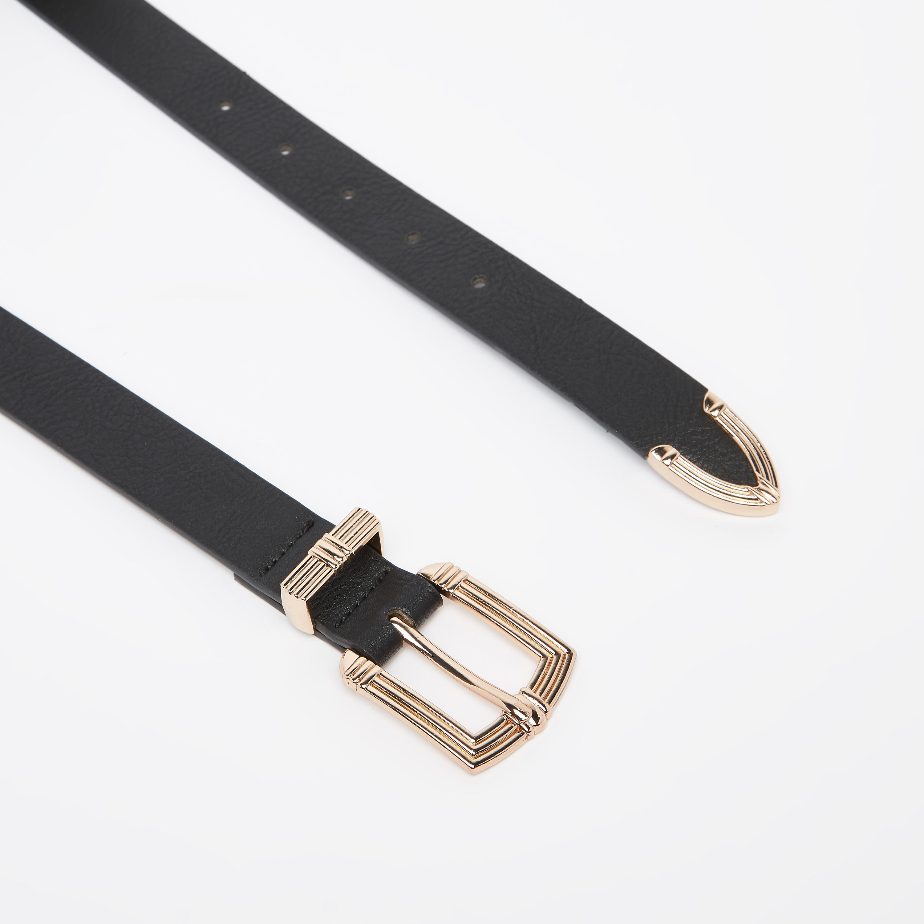 Textured Belt with Pin Buckle Closure-women-clothingaccessories-belts-image-2