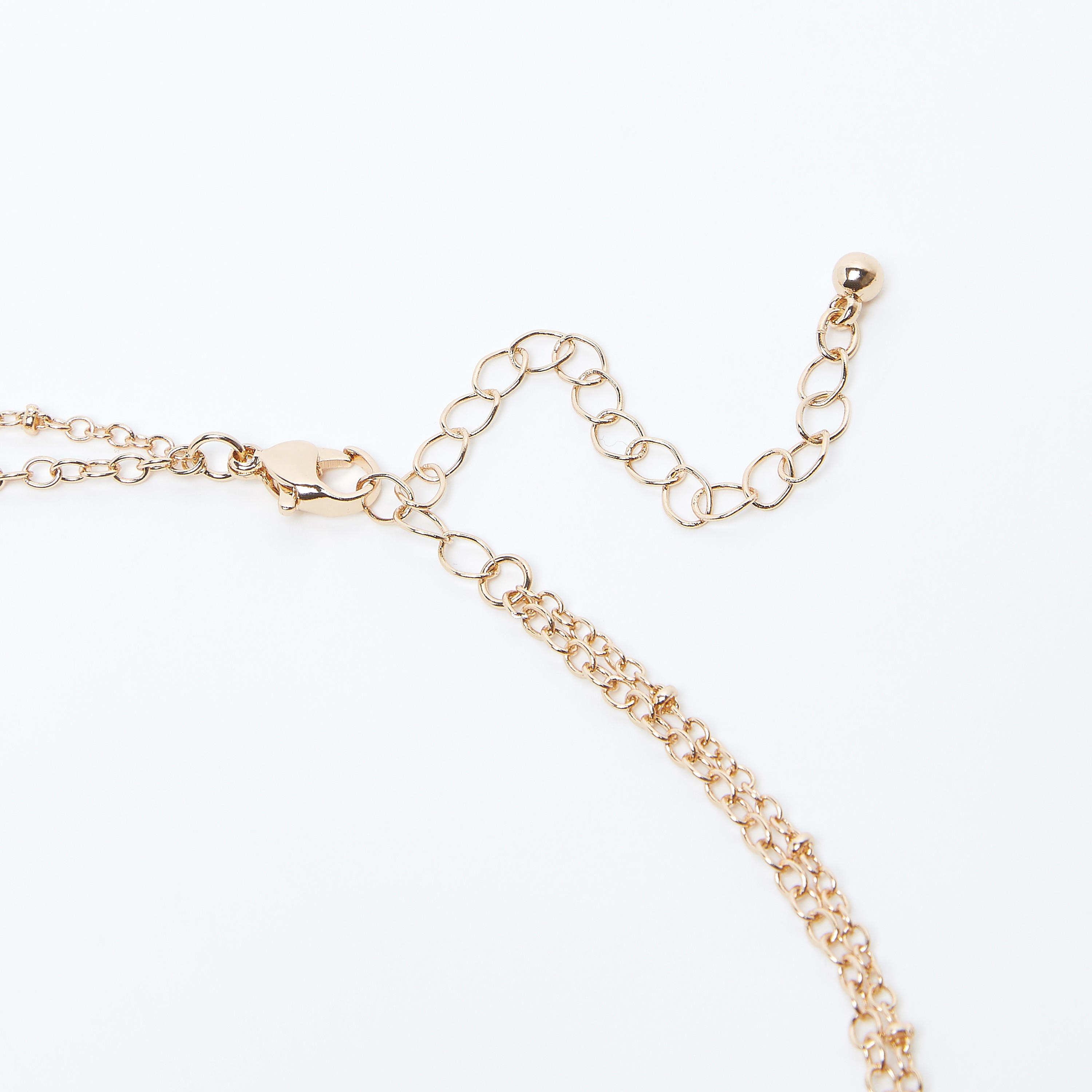 طقم عقد متعدّد الطبقات مزيّن بمشبك إغلاق - قطعتين-women-watchesandjewellery-jewellery-necklacesandpendants-image-4
