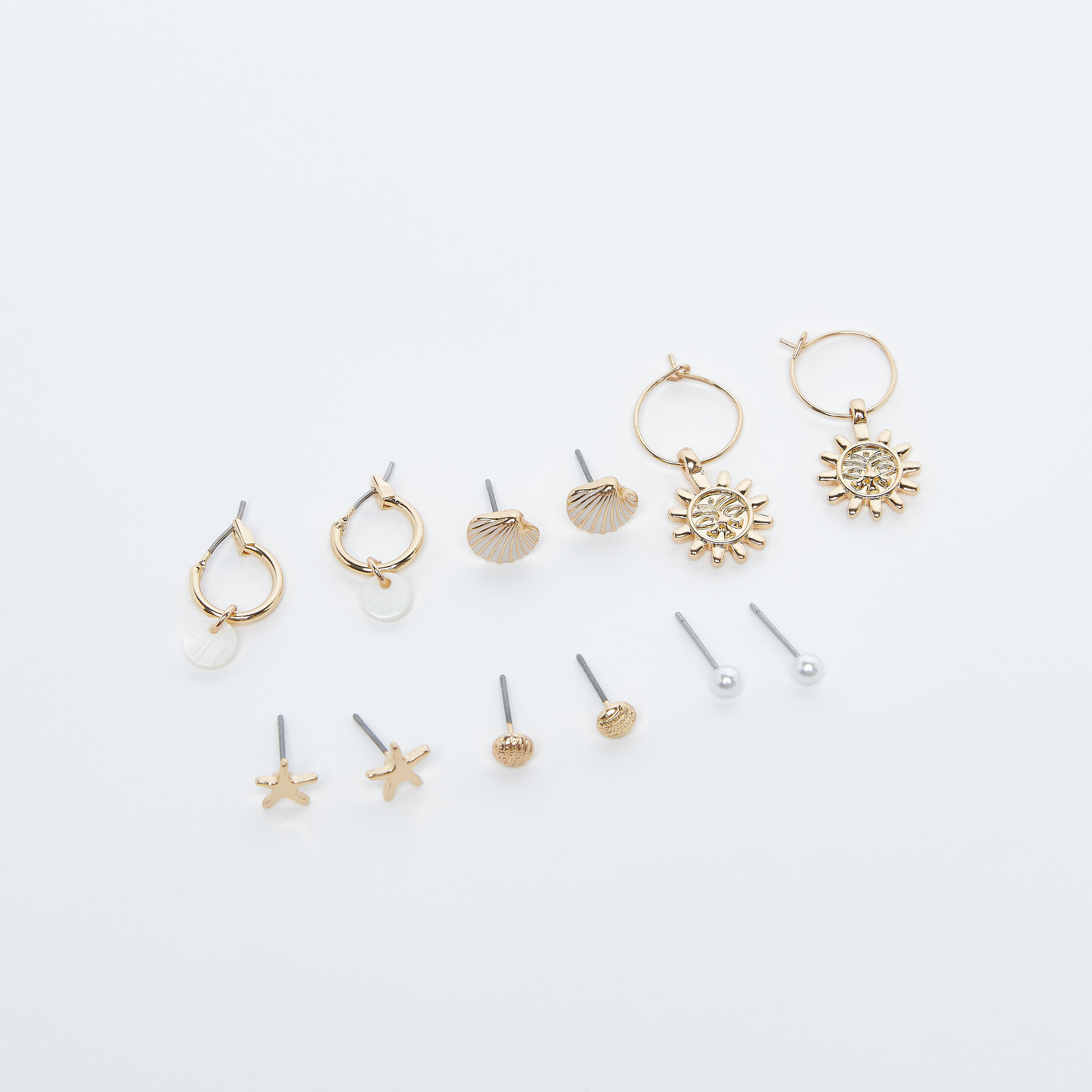 حلقان مزينة - طقم من 6 أزواج-women-watchesandjewellery-jewellery-earrings-image-1