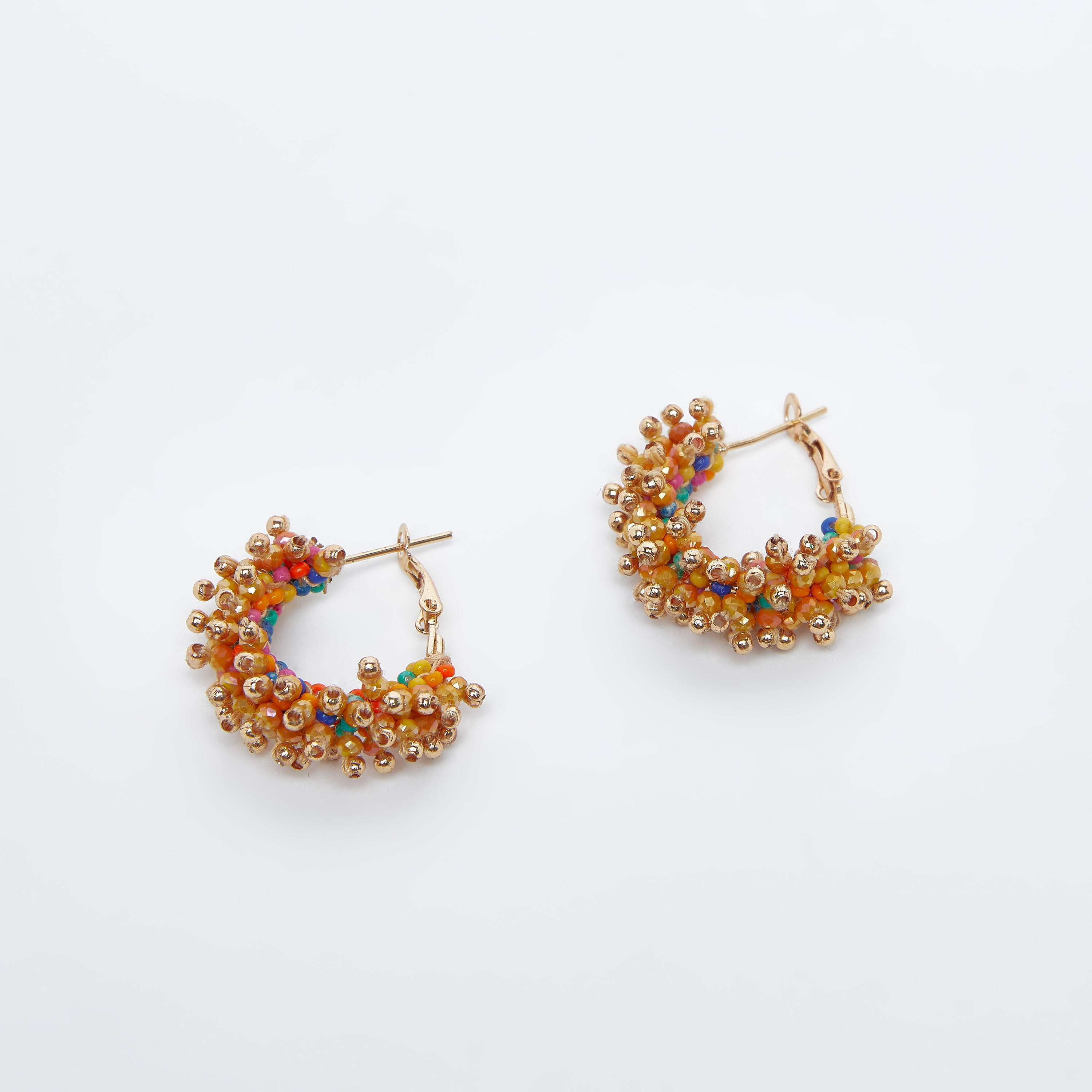 Beaded Dangling Earrings with Hinged Hoop-women-watchesandjewellery-jewellery-earrings-image-1