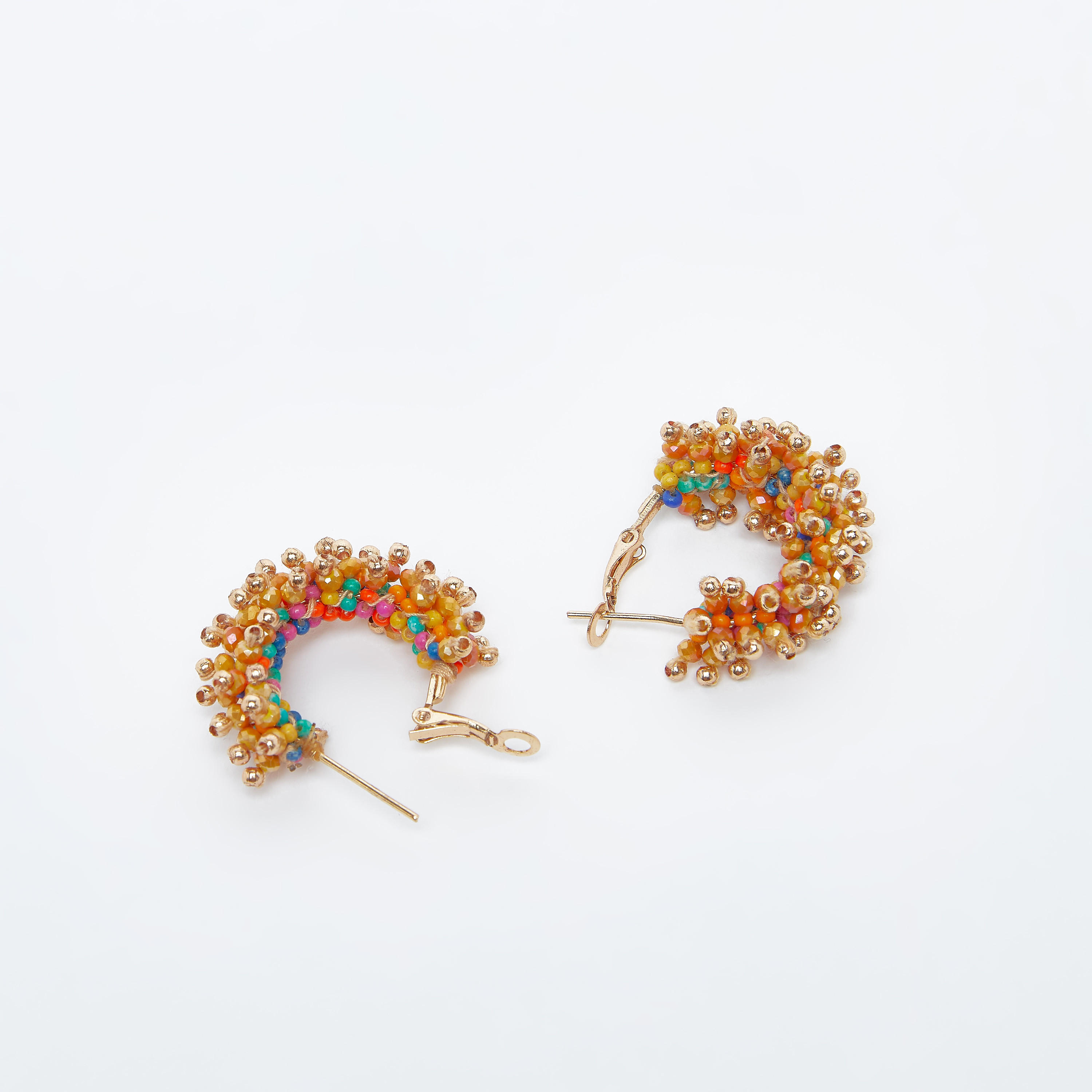Beaded Dangling Earrings with Hinged Hoop-women-watchesandjewellery-jewellery-earrings-image-3