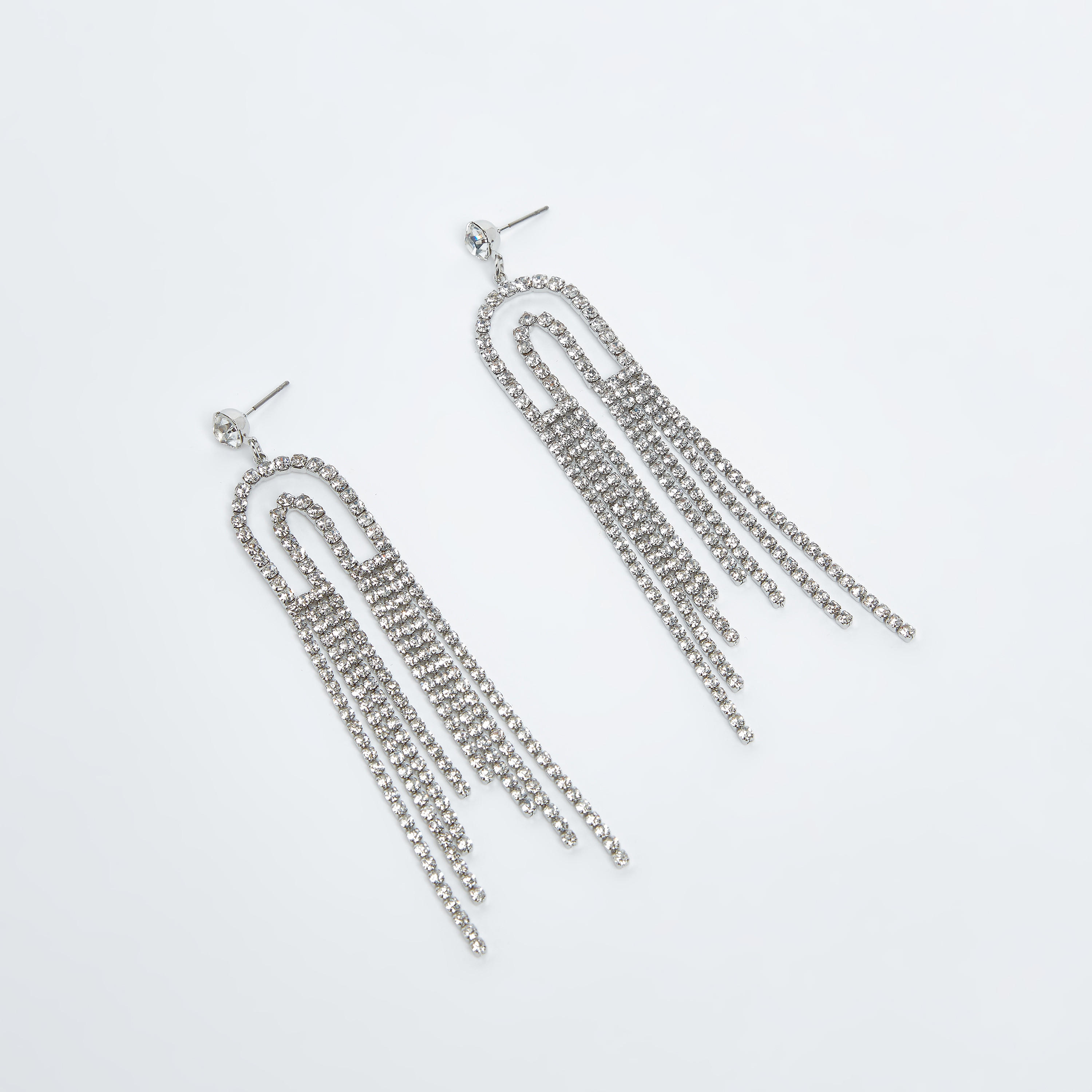 حلق متدلي مرصّع بمكبس إغلاق خلفي-women-watchesandjewellery-jewellery-earrings-image-4