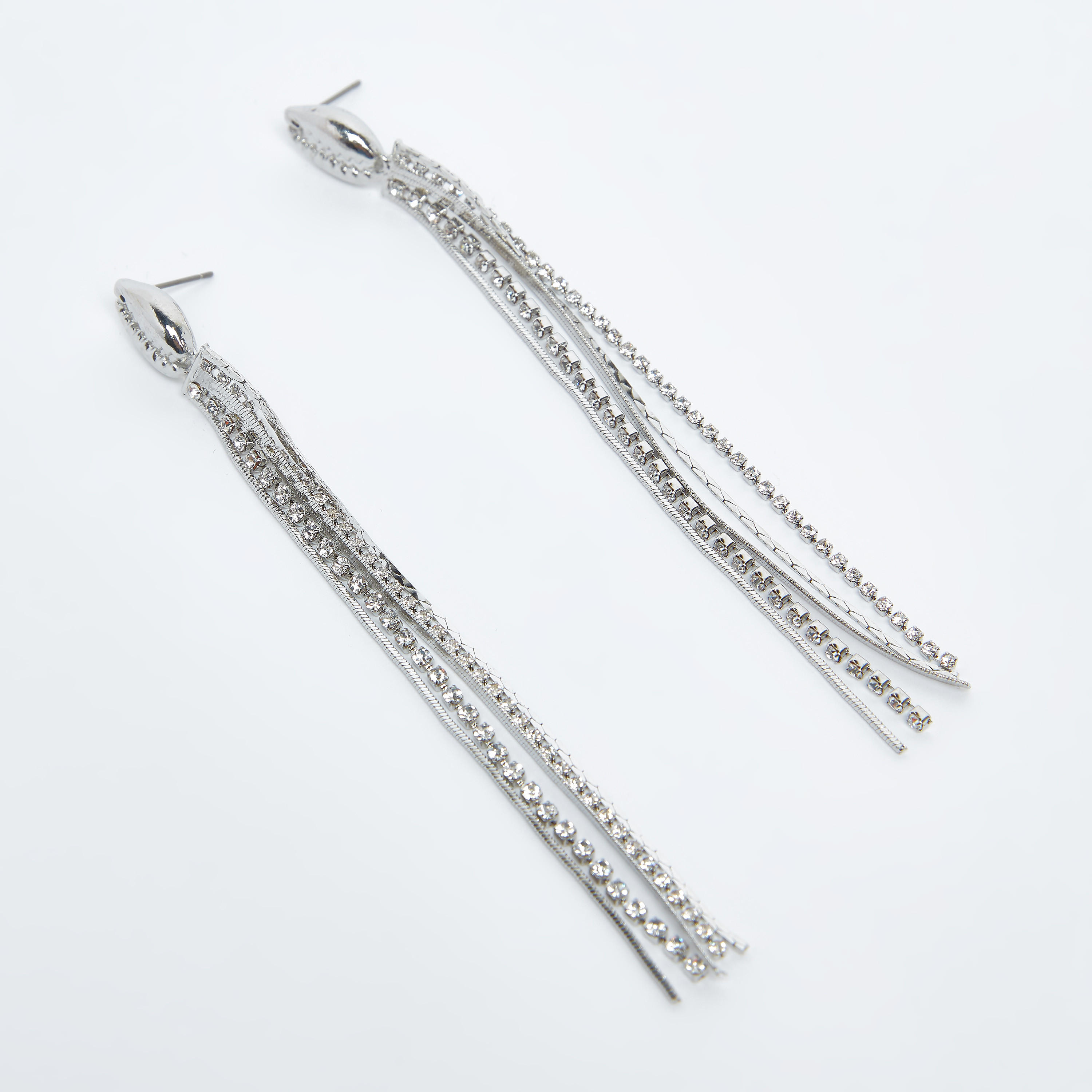 Studded Dangling Earrings with Pushback Closure-women-watchesandjewellery-jewellery-earrings-image-2