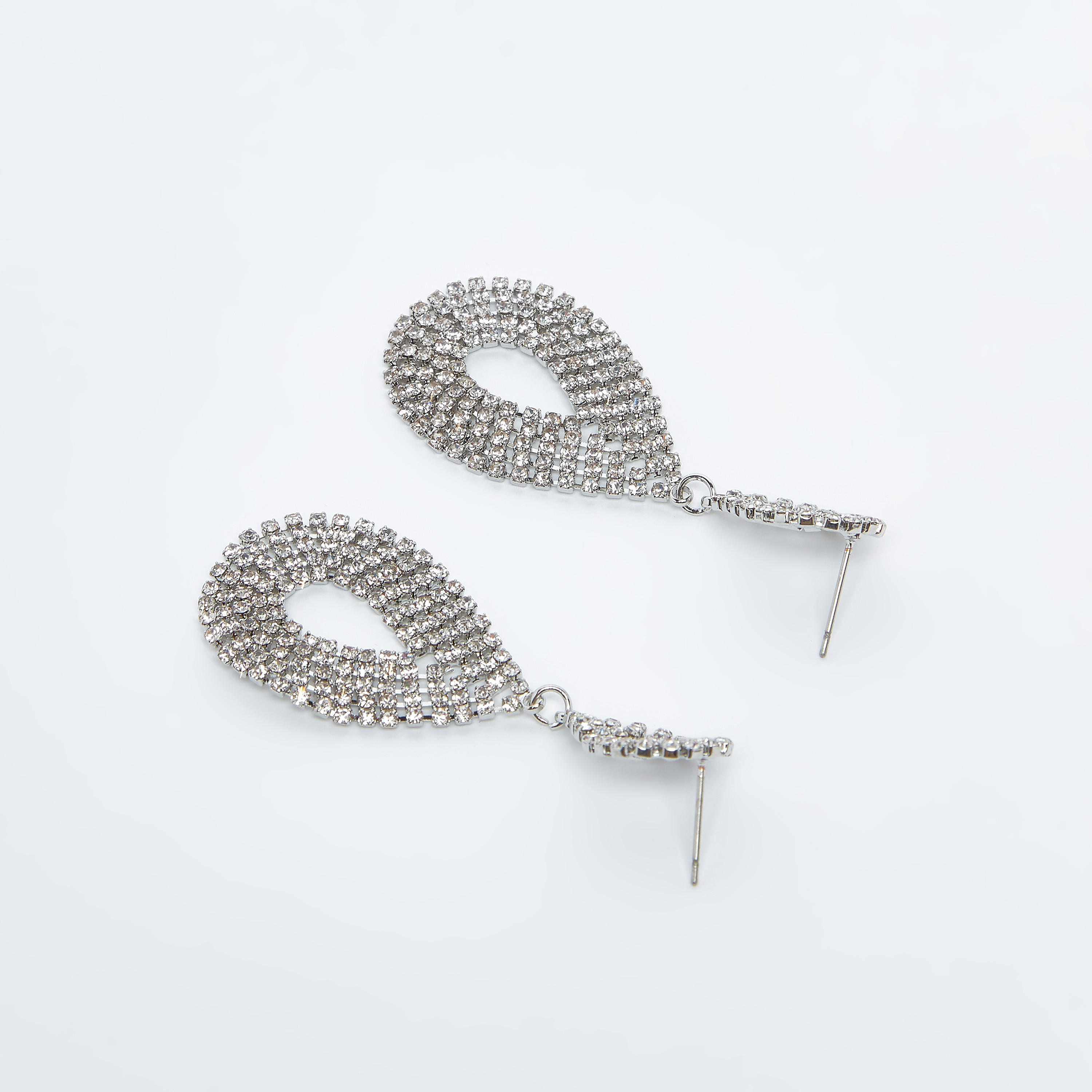 Studded Dangling Earrings with Pushback Closure-women-watchesandjewellery-jewellery-earrings-image-3