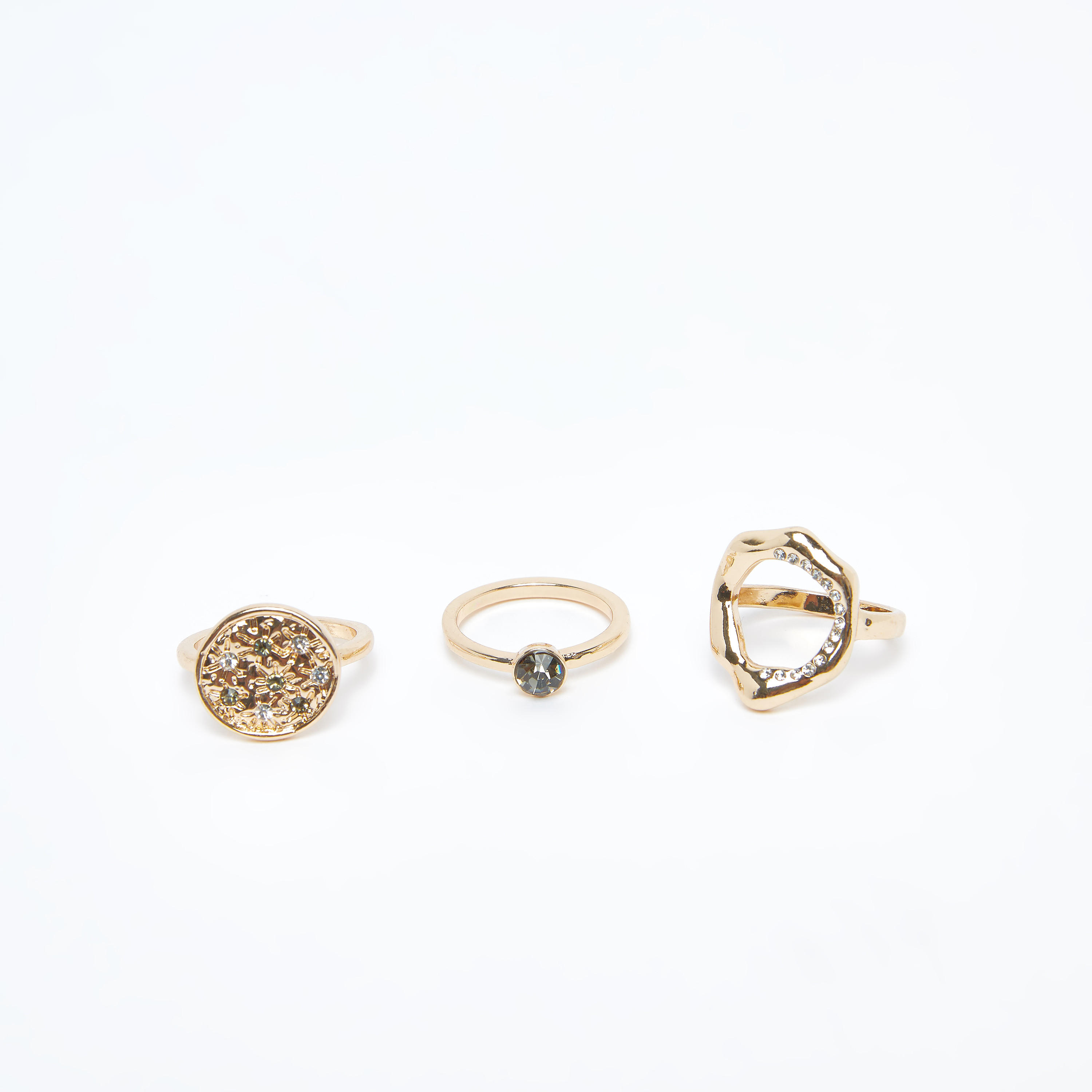Set of 3 - Studded Finger Rings-women-watchesandjewellery-jewellery-rings-image-1