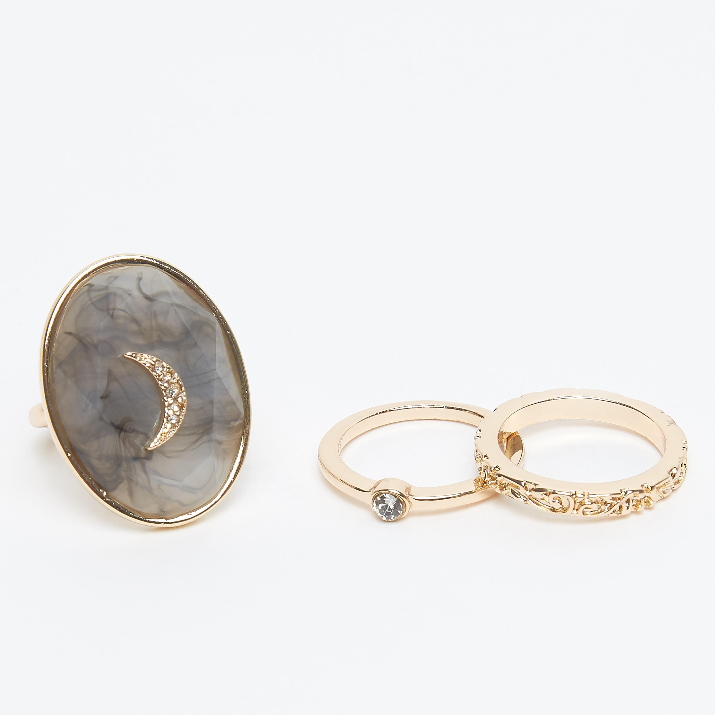 خواتم مزيّنة - طقم من 3 قطع-women-watchesandjewellery-jewellery-rings-image-1