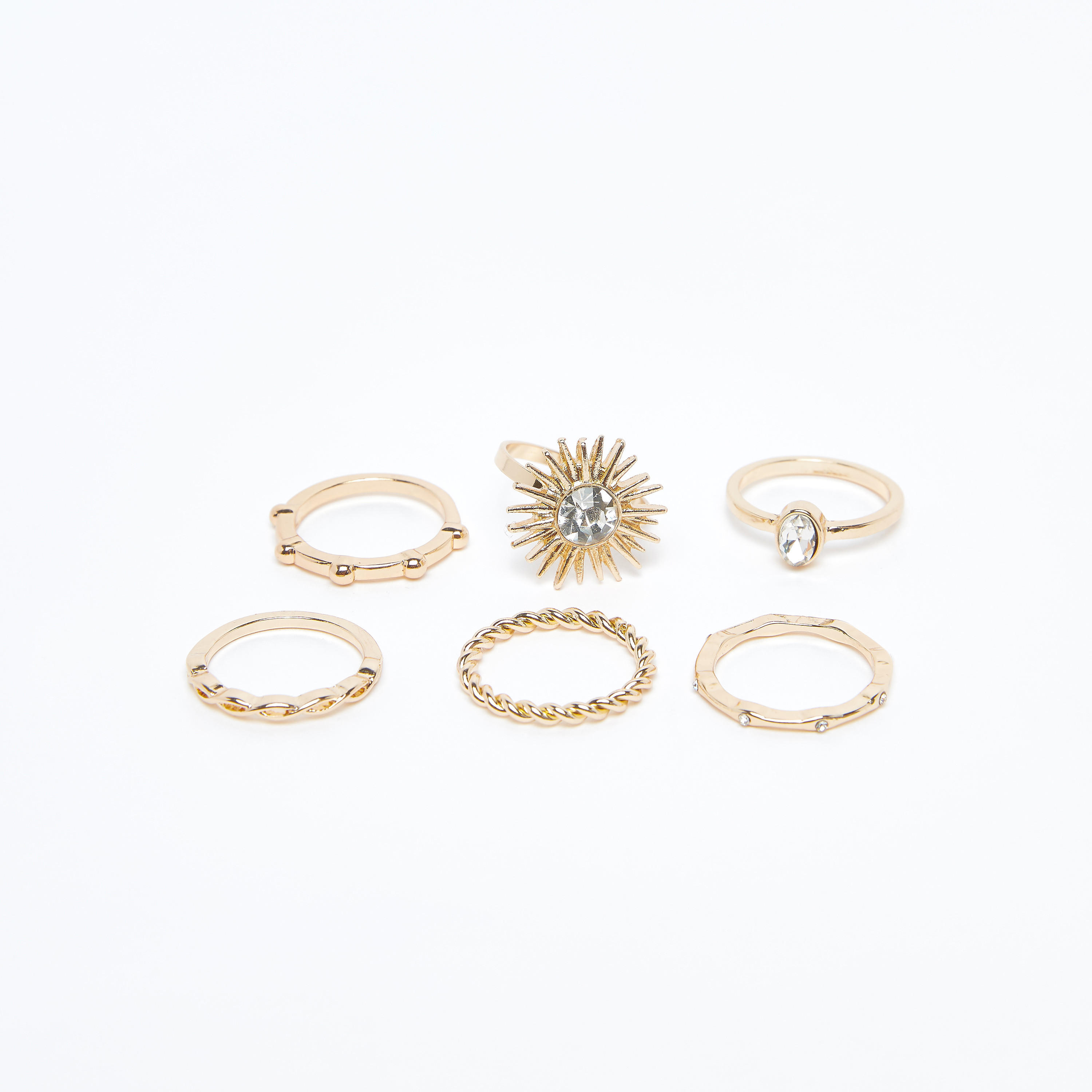 خواتم مزيّنة - طقم من 6 قطع-women-watchesandjewellery-jewellery-rings-image-1
