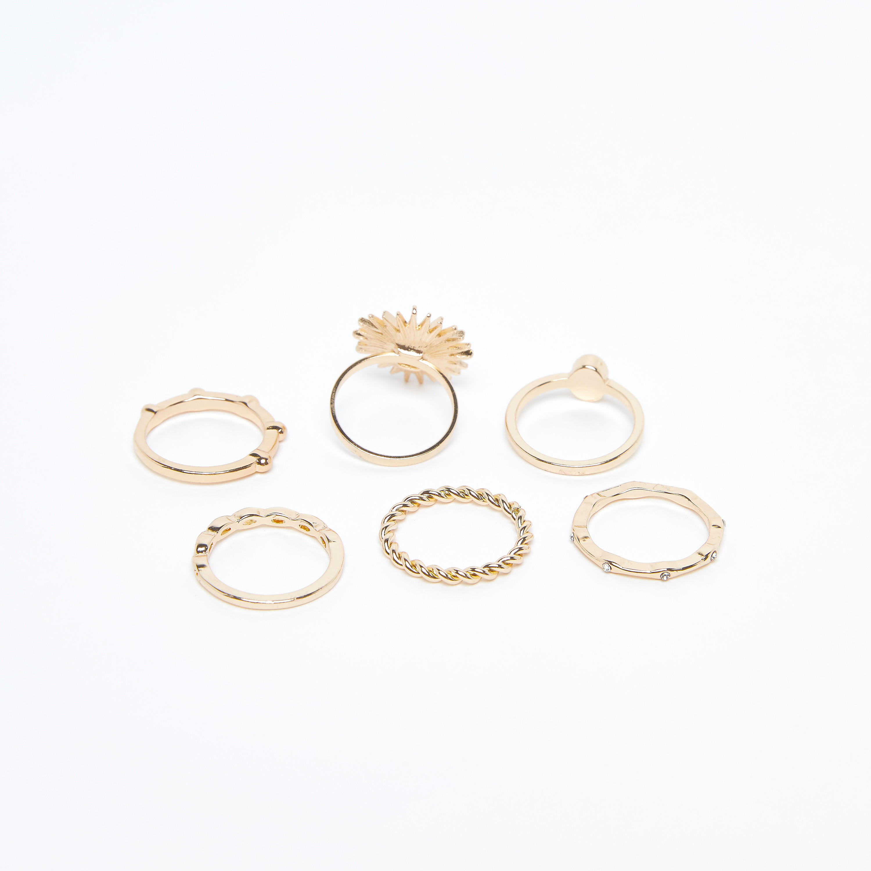 خواتم مزيّنة - طقم من 6 قطع-women-watchesandjewellery-jewellery-rings-image-2