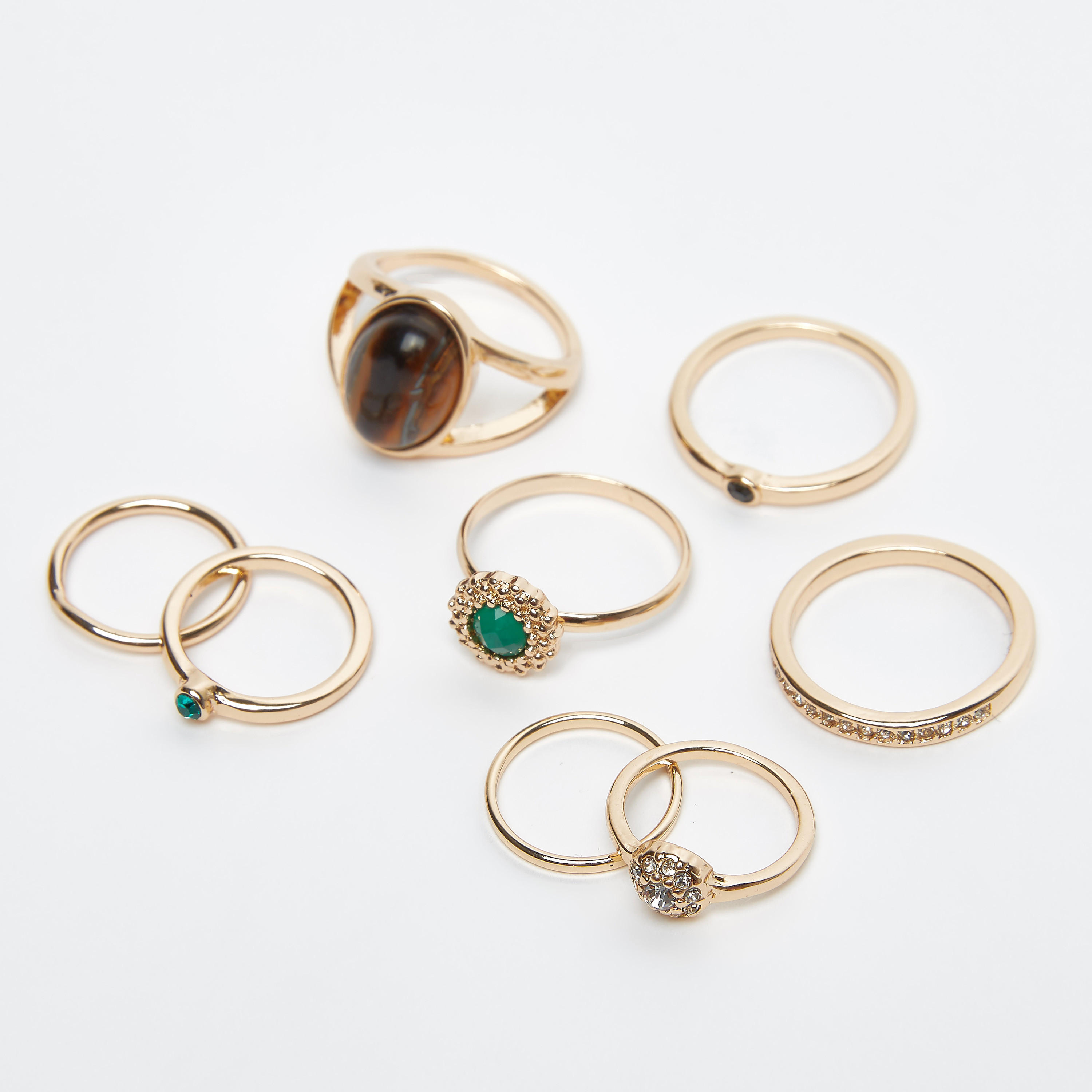 خواتم متنوعة- طقم من 8 قطع-women-watchesandjewellery-jewellery-rings-image-2