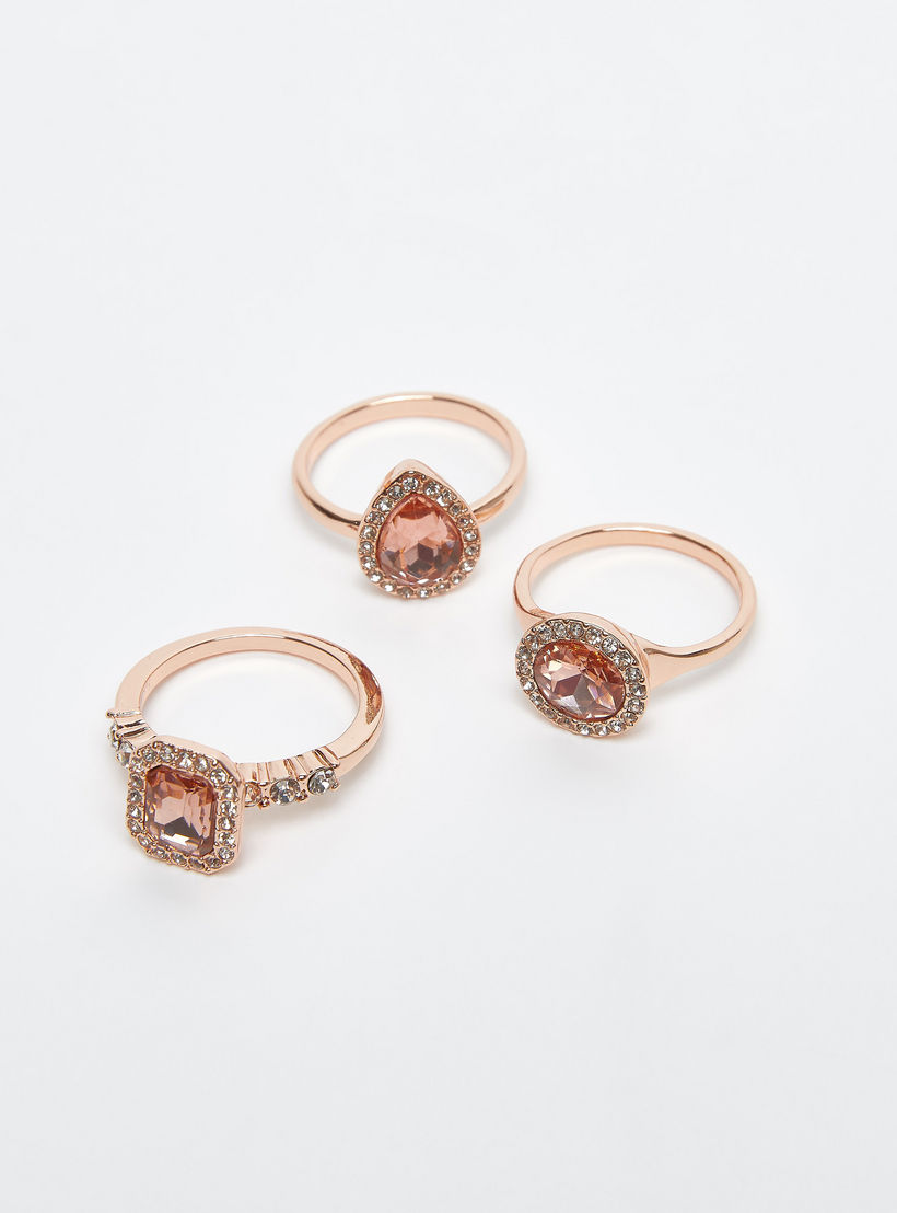 خواتم مرصّعة - طقم من 3 قطع-women-watchesandjewellery-jewellery-rings-image-3