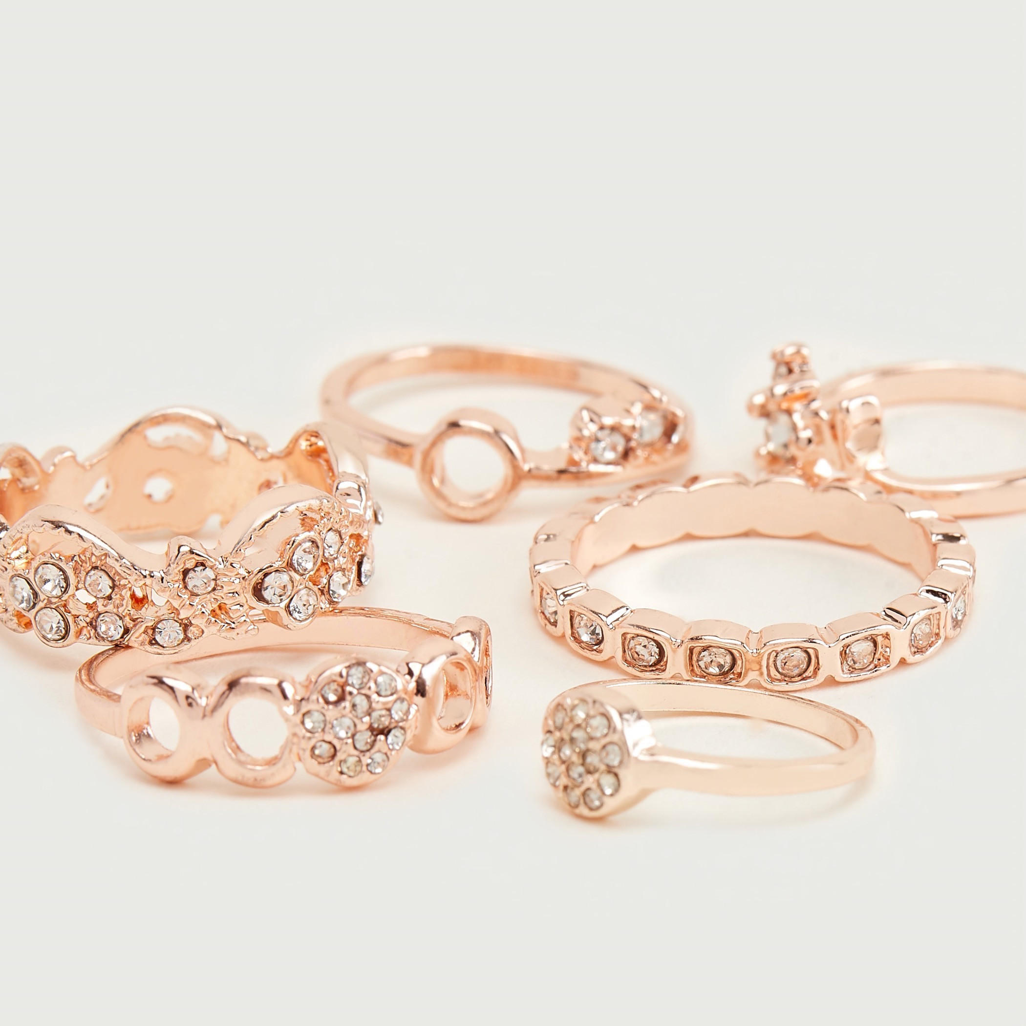 خواتم مزيّنة - طقم من 6 قطع-women-watchesandjewellery-jewellery-rings-image-4