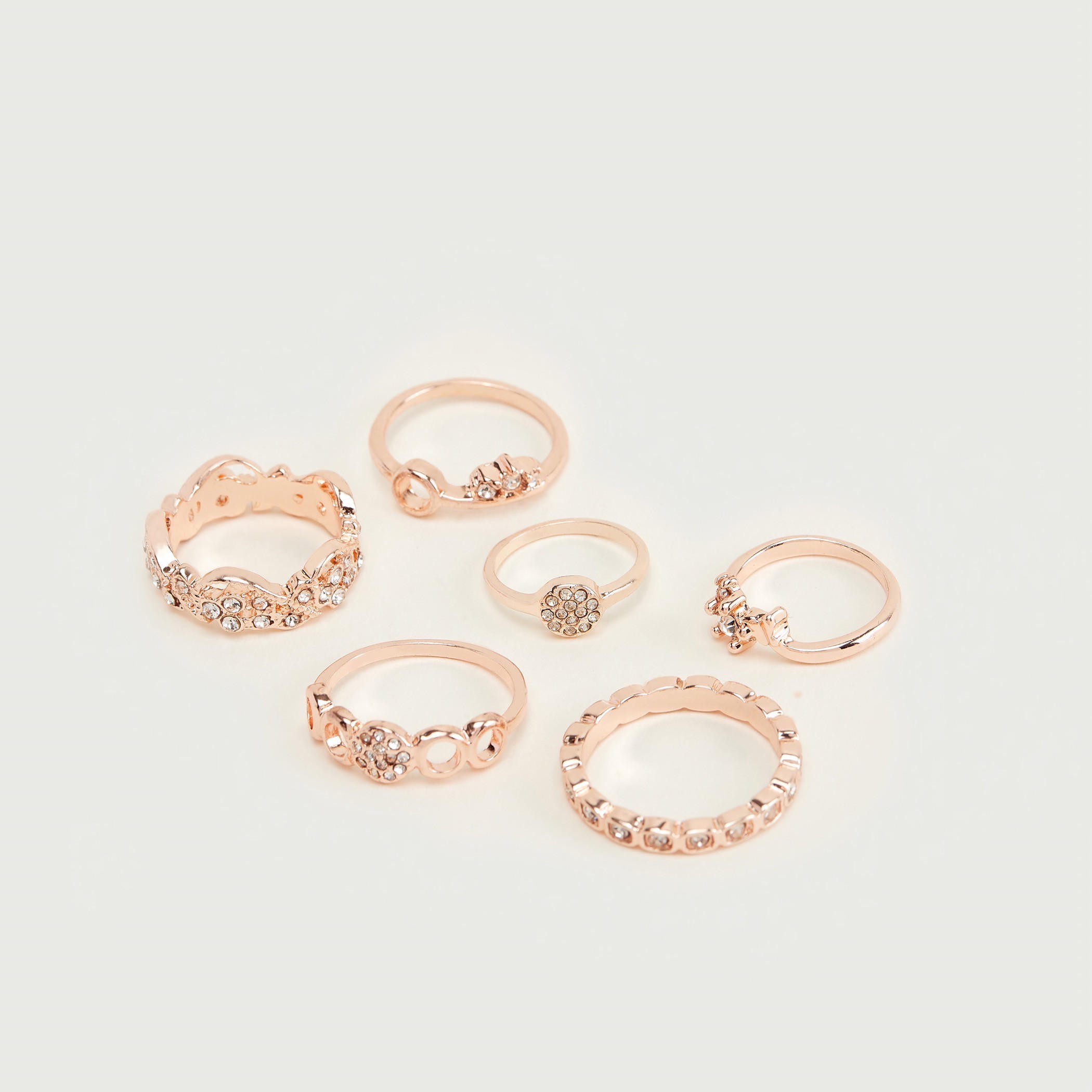 خواتم مزيّنة - طقم من 6 قطع-women-watchesandjewellery-jewellery-rings-image-3