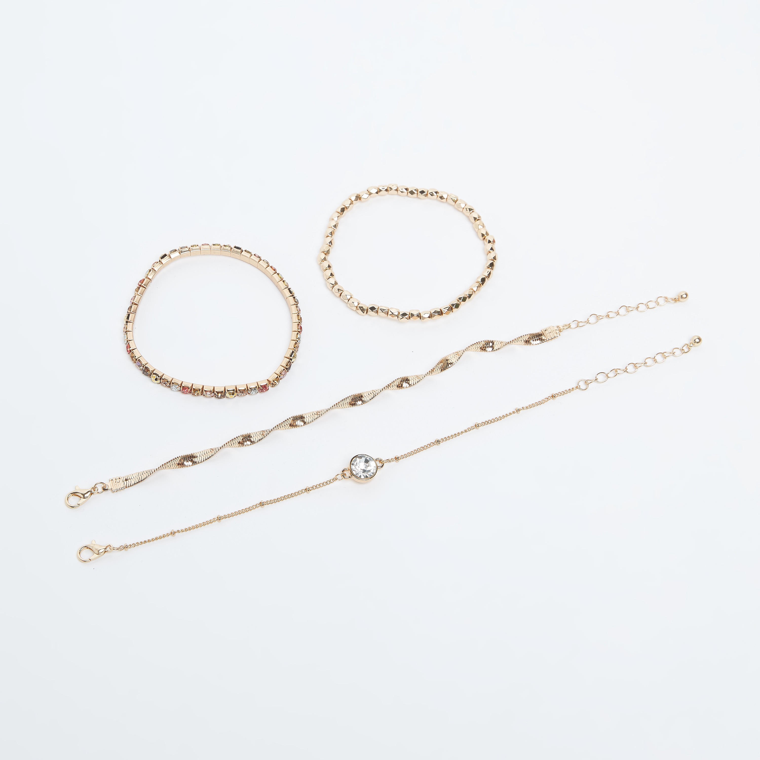 Set of 4 - Assorted Embellished Bracelets-women-watchesandjewellery-jewellery-banglesandbracelets-image-1