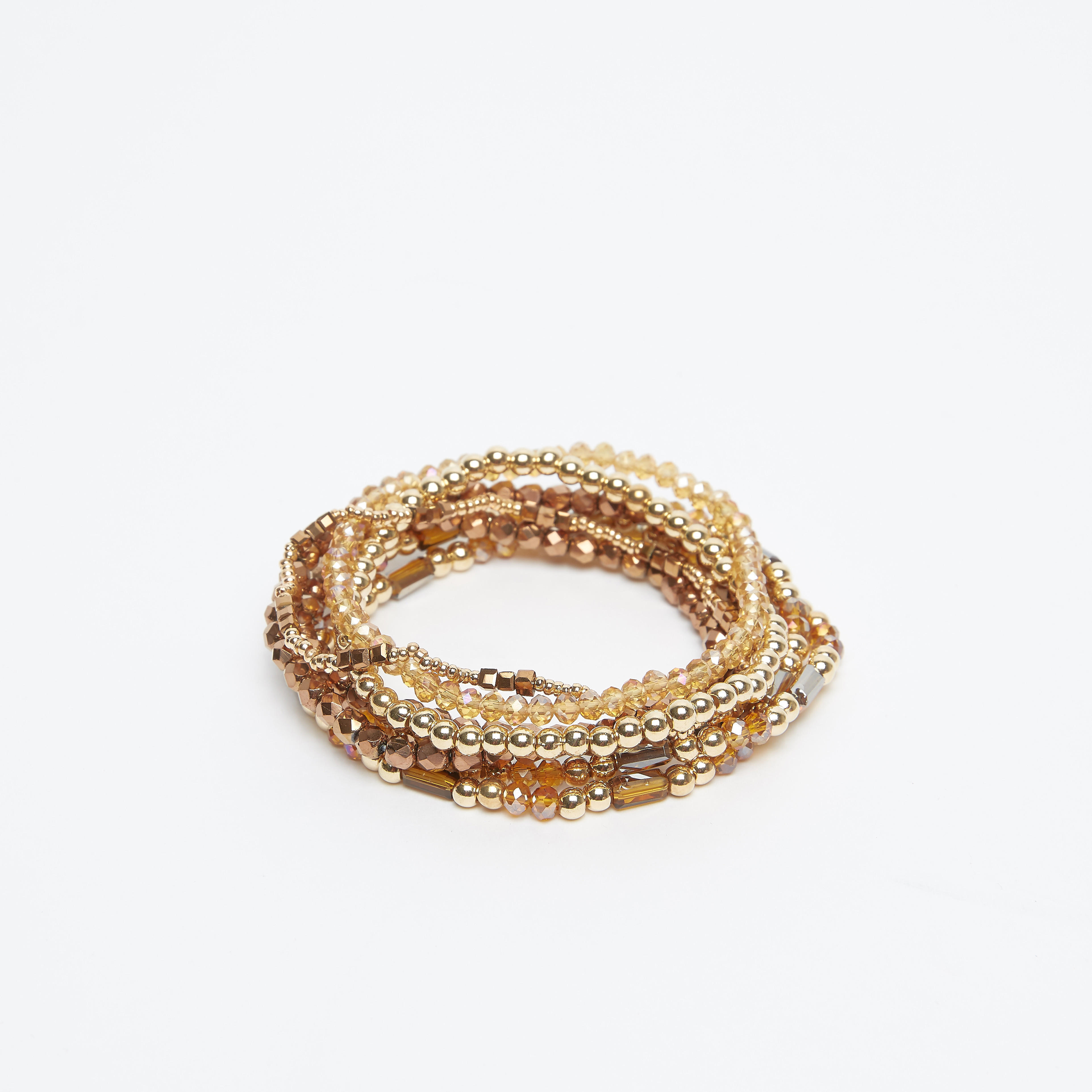 أساور مزيّنة بالخرز - طقم من 7 قطع-women-watchesandjewellery-jewellery-banglesandbracelets-image-3