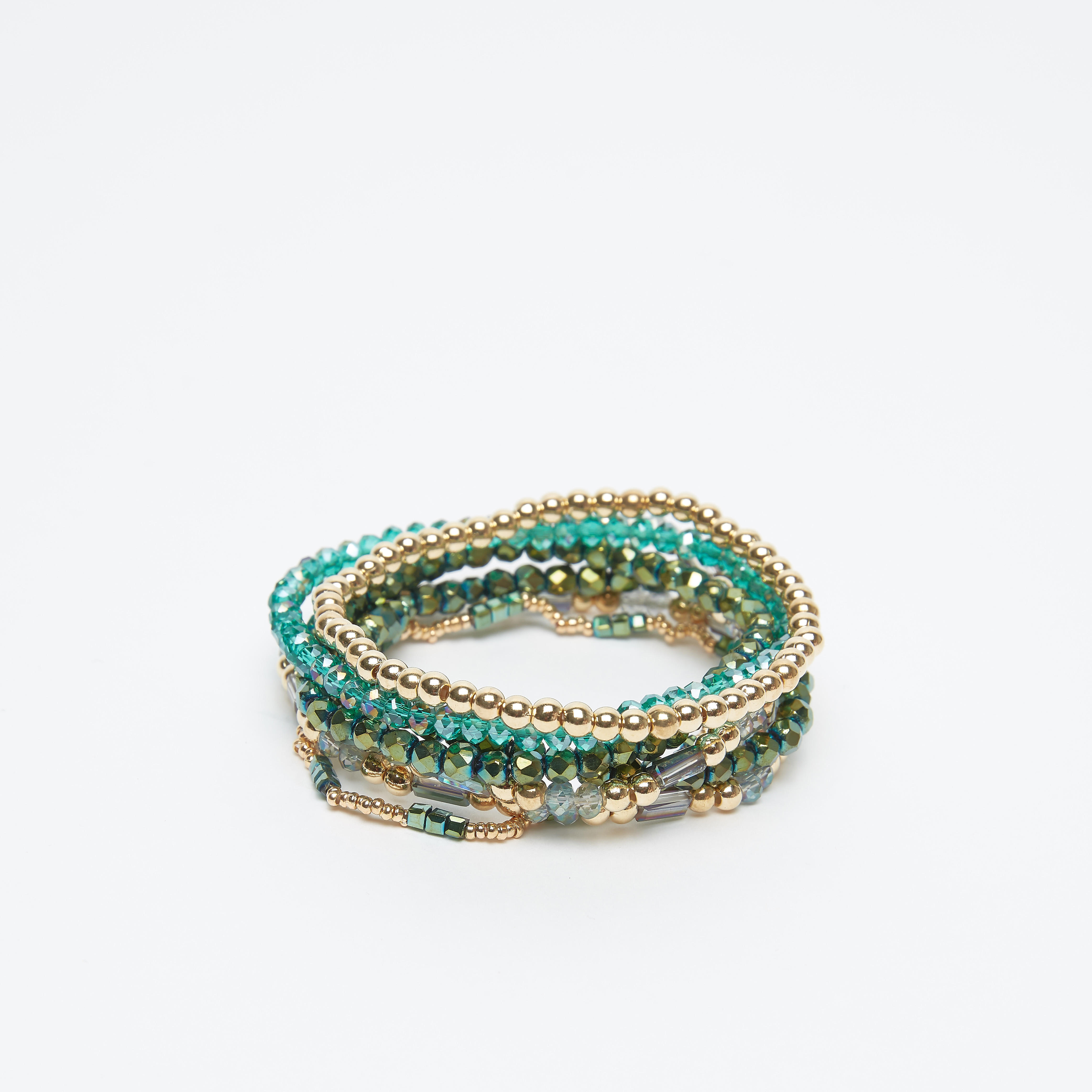 Set of 8 - Beaded Bracelets-women-watchesandjewellery-jewellery-banglesandbracelets-image-1