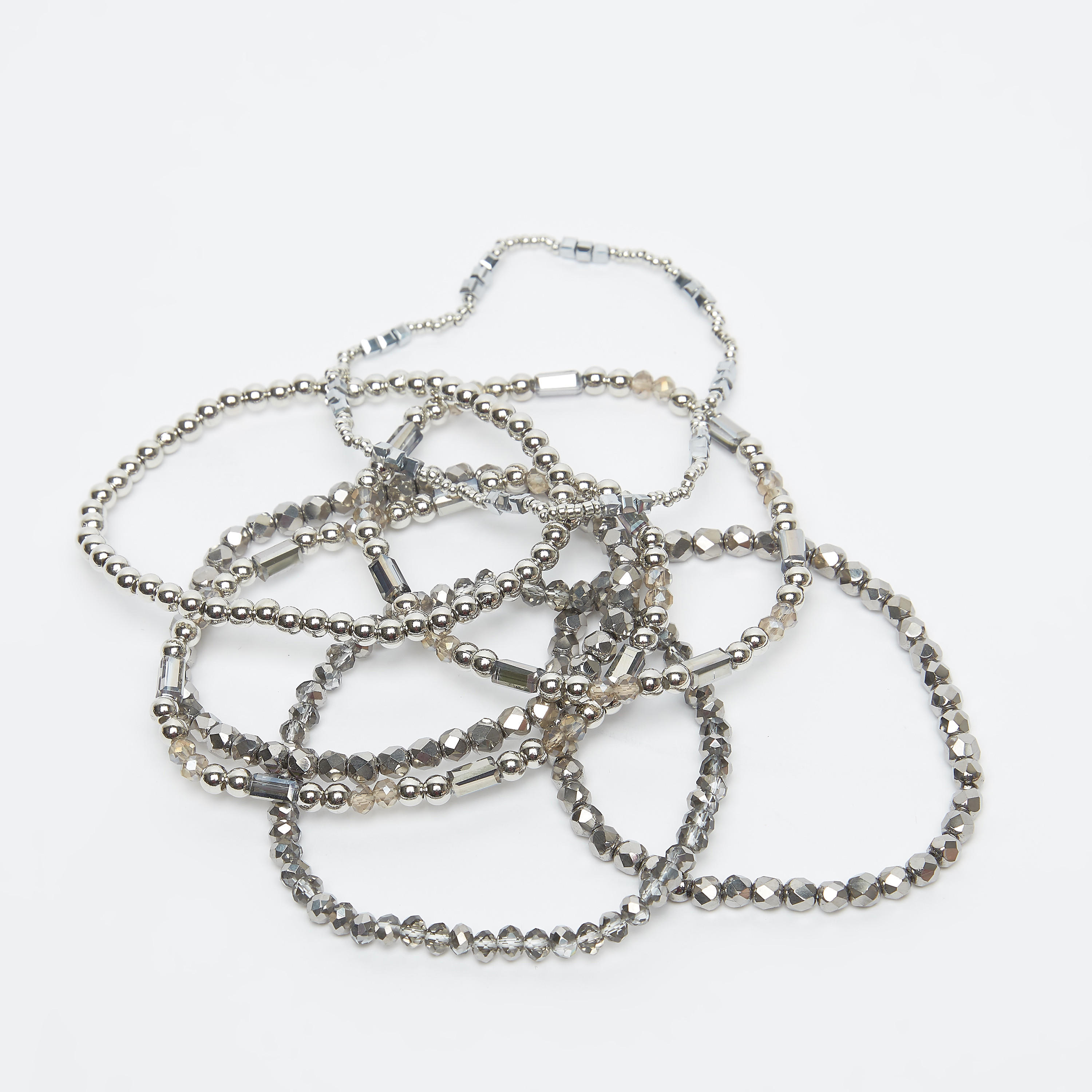 أساور مزينة - طقم من 7 قطع-women-watchesandjewellery-jewellery-banglesandbracelets-image-2