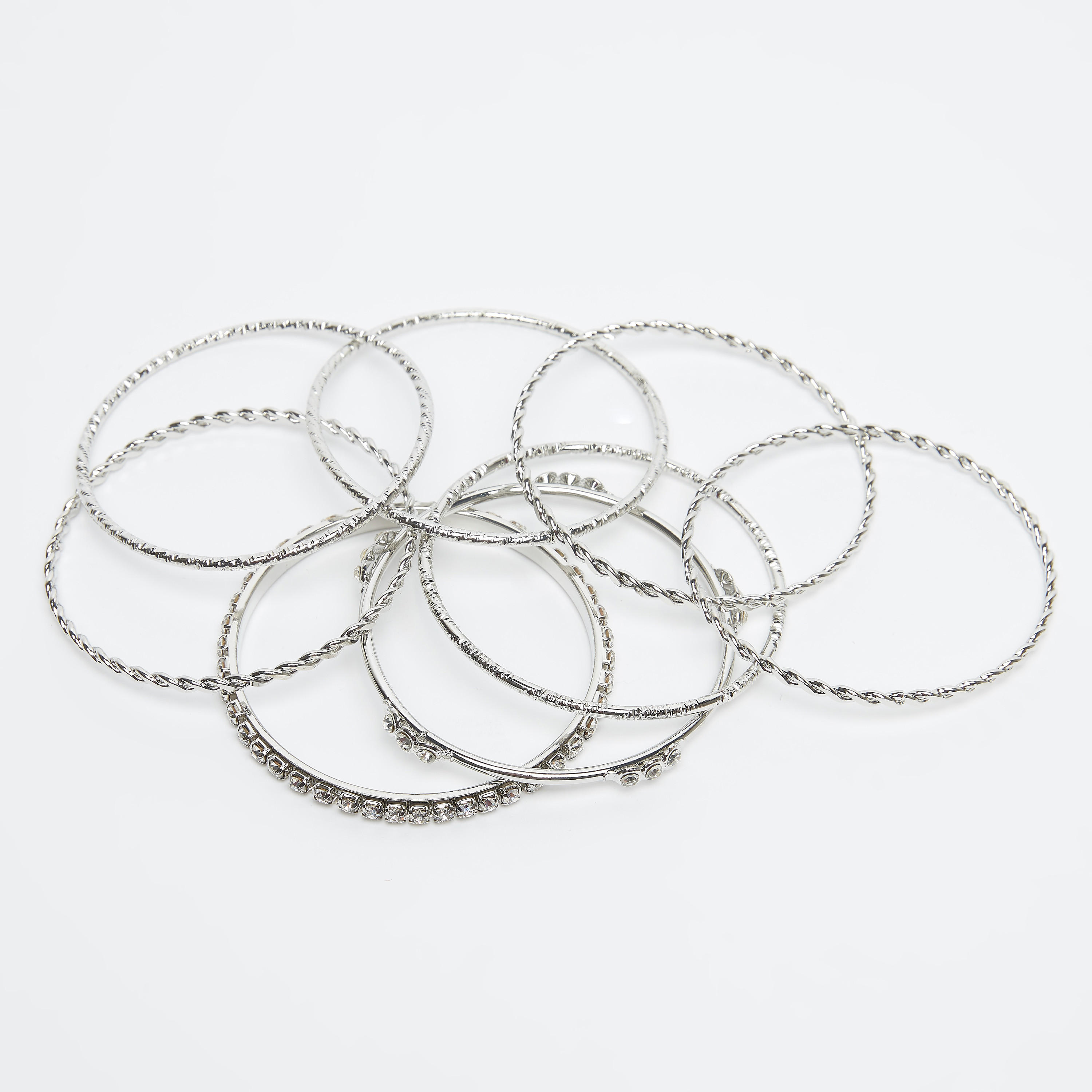 أساور مزينة - طقم من 8 قطع-women-watchesandjewellery-jewellery-banglesandbracelets-image-3