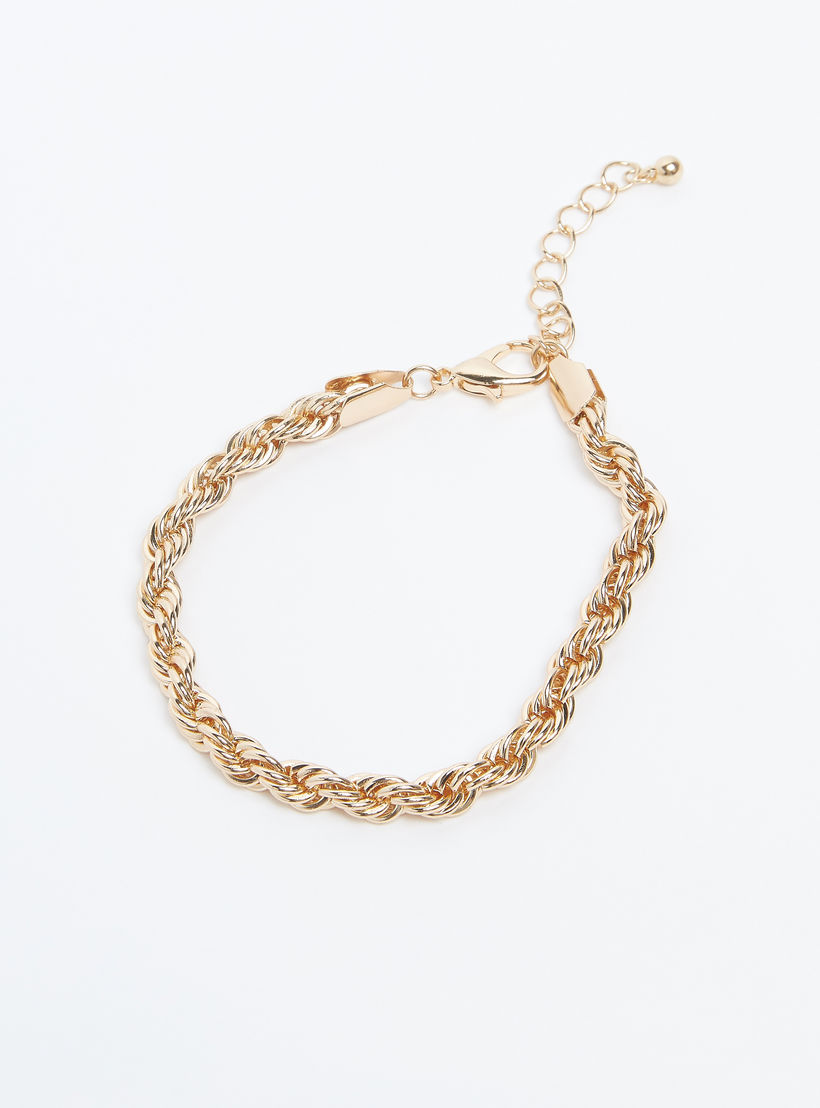 أساور مزينة بمشبك إغلاق - طقم من 4 قطع-women-watchesandjewellery-jewellery-banglesandbracelets-image-3