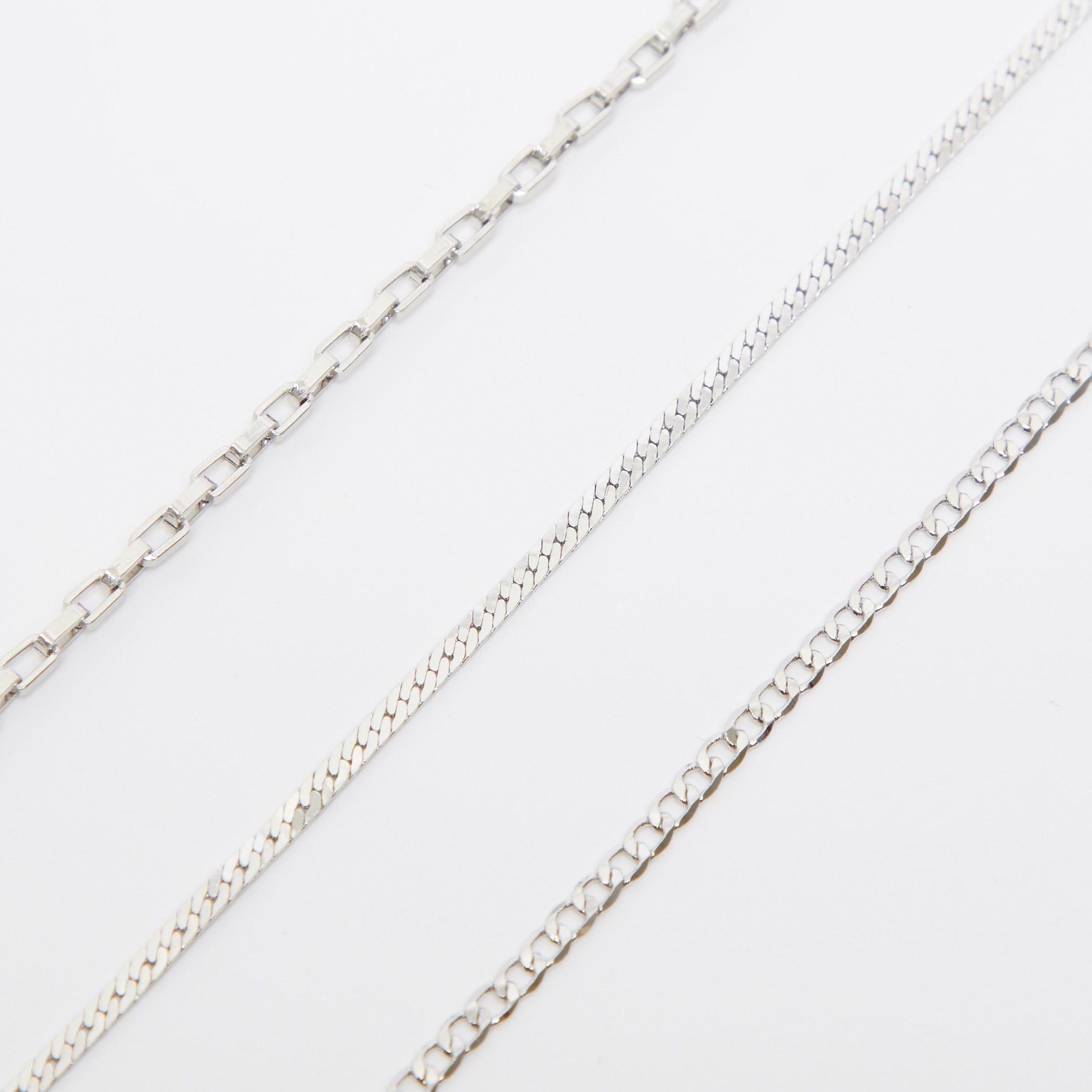 اساور ميتاليك بمشبك إغلاق - طقم من 3 قطع-women-watchesandjewellery-jewellery-anklets-image-2