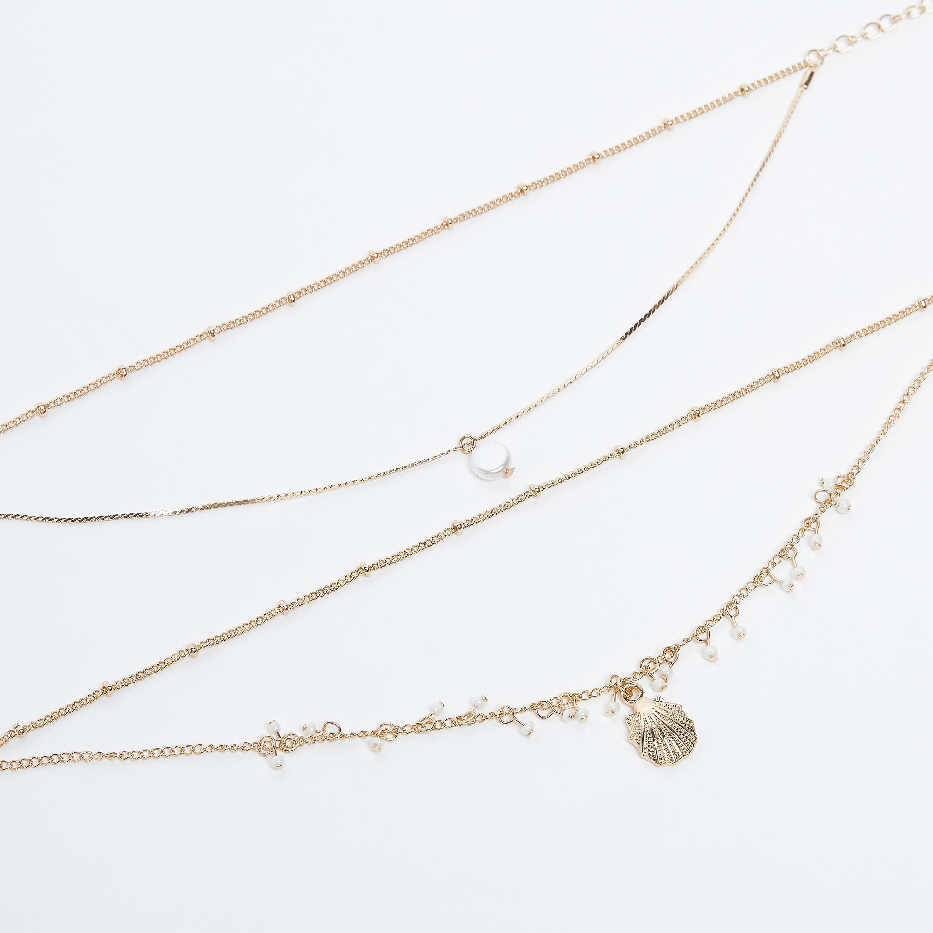 طقم خلخال متعدّد الطبقات مزيّن بمشبك إغلاق - قطعتين-women-watchesandjewellery-jewellery-anklets-image-3