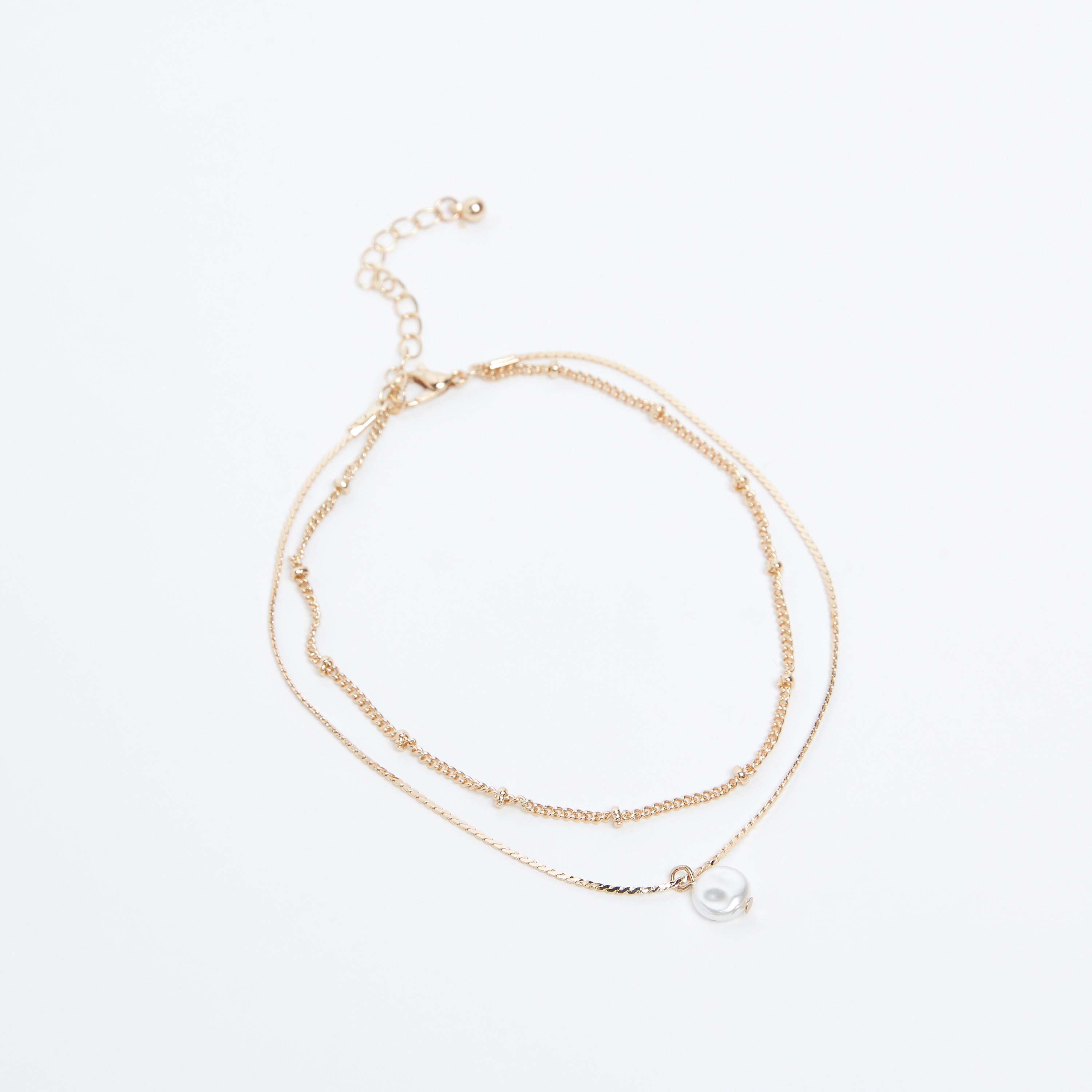 طقم خلخال متعدّد الطبقات مزيّن بمشبك إغلاق - قطعتين-women-watchesandjewellery-jewellery-anklets-image-4