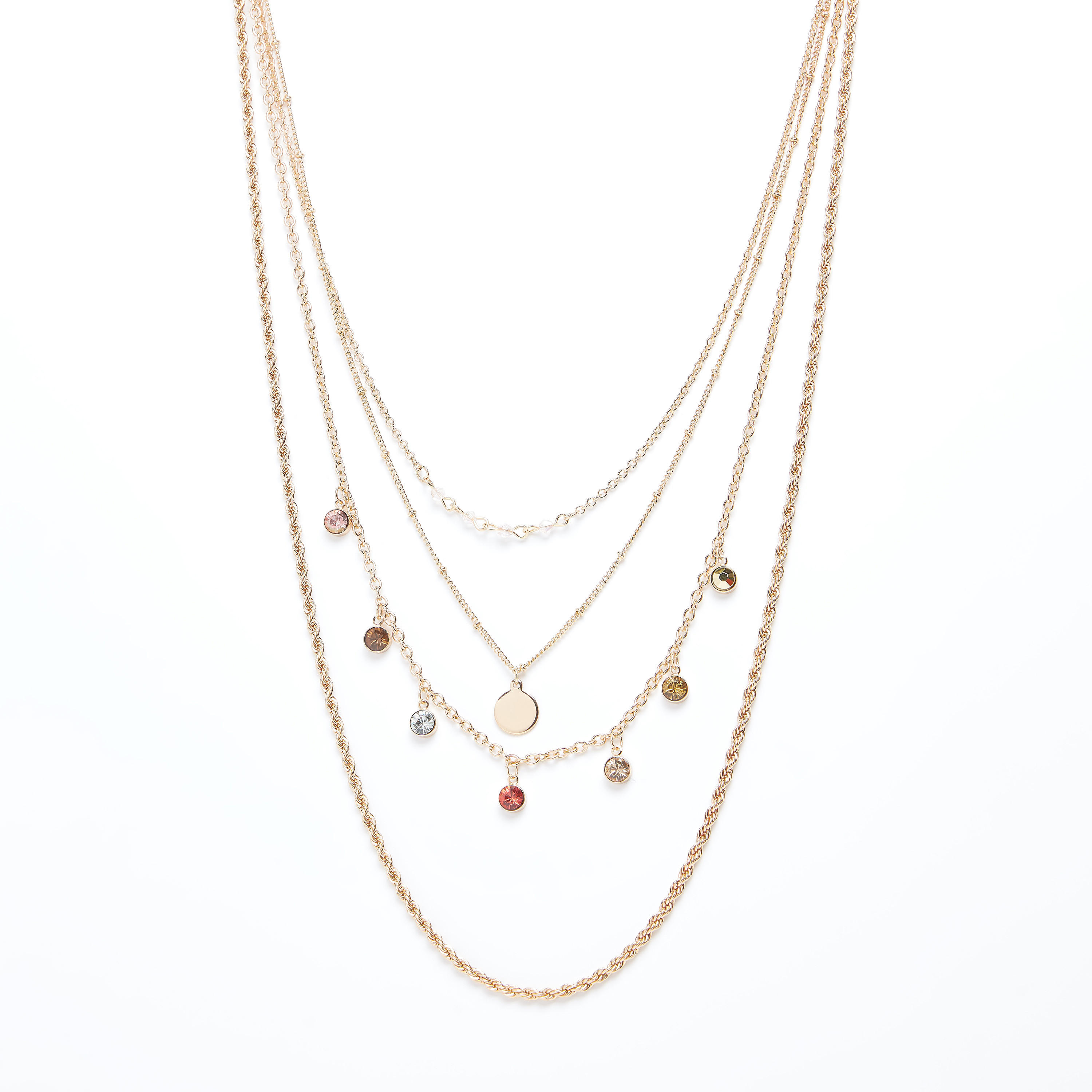 قلادة مزيّنة متعدّدة الطبقات بمشبك إغلاق-women-watchesandjewellery-jewellery-necklacesandpendants-image-1
