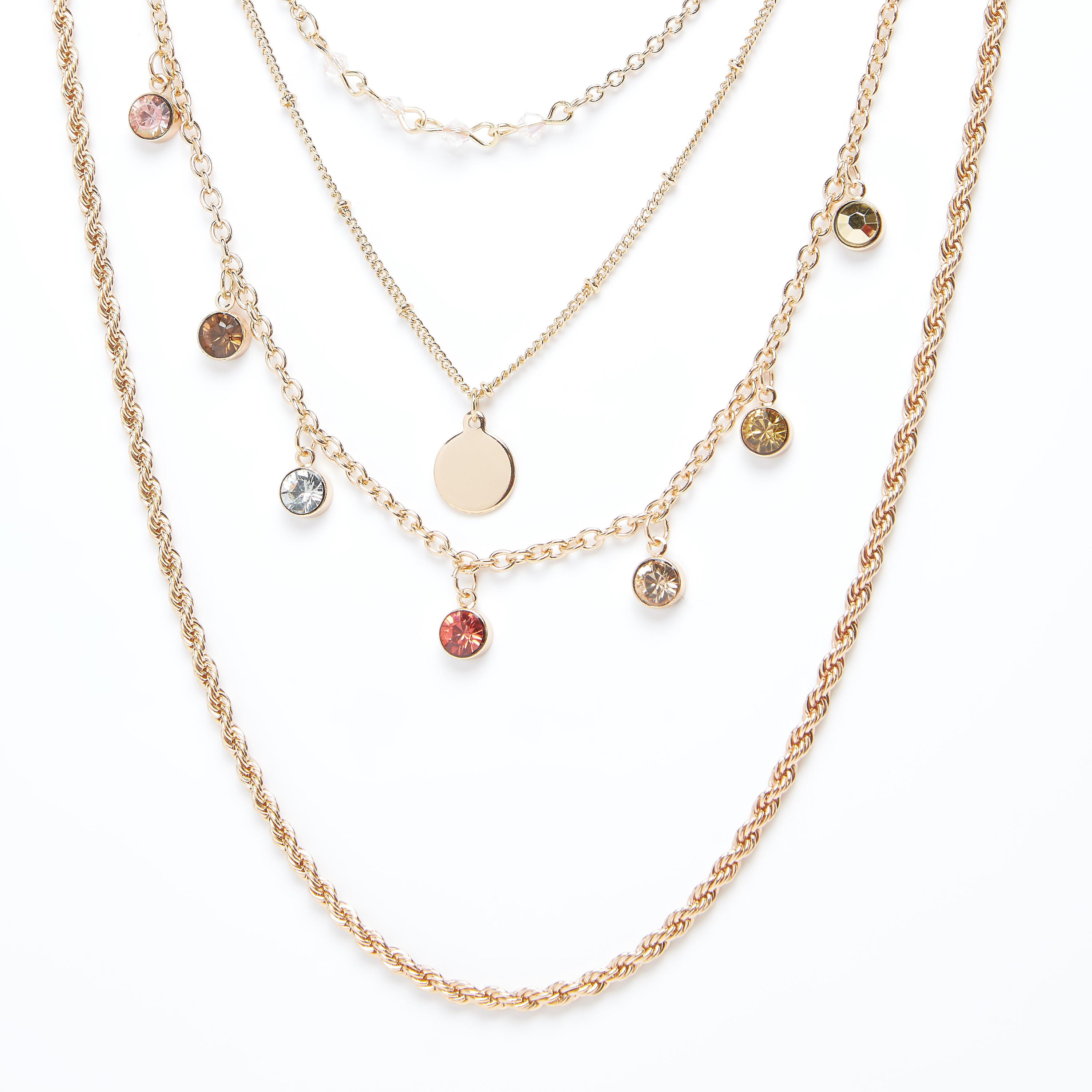 قلادة مزيّنة متعدّدة الطبقات بمشبك إغلاق-women-watchesandjewellery-jewellery-necklacesandpendants-image-2