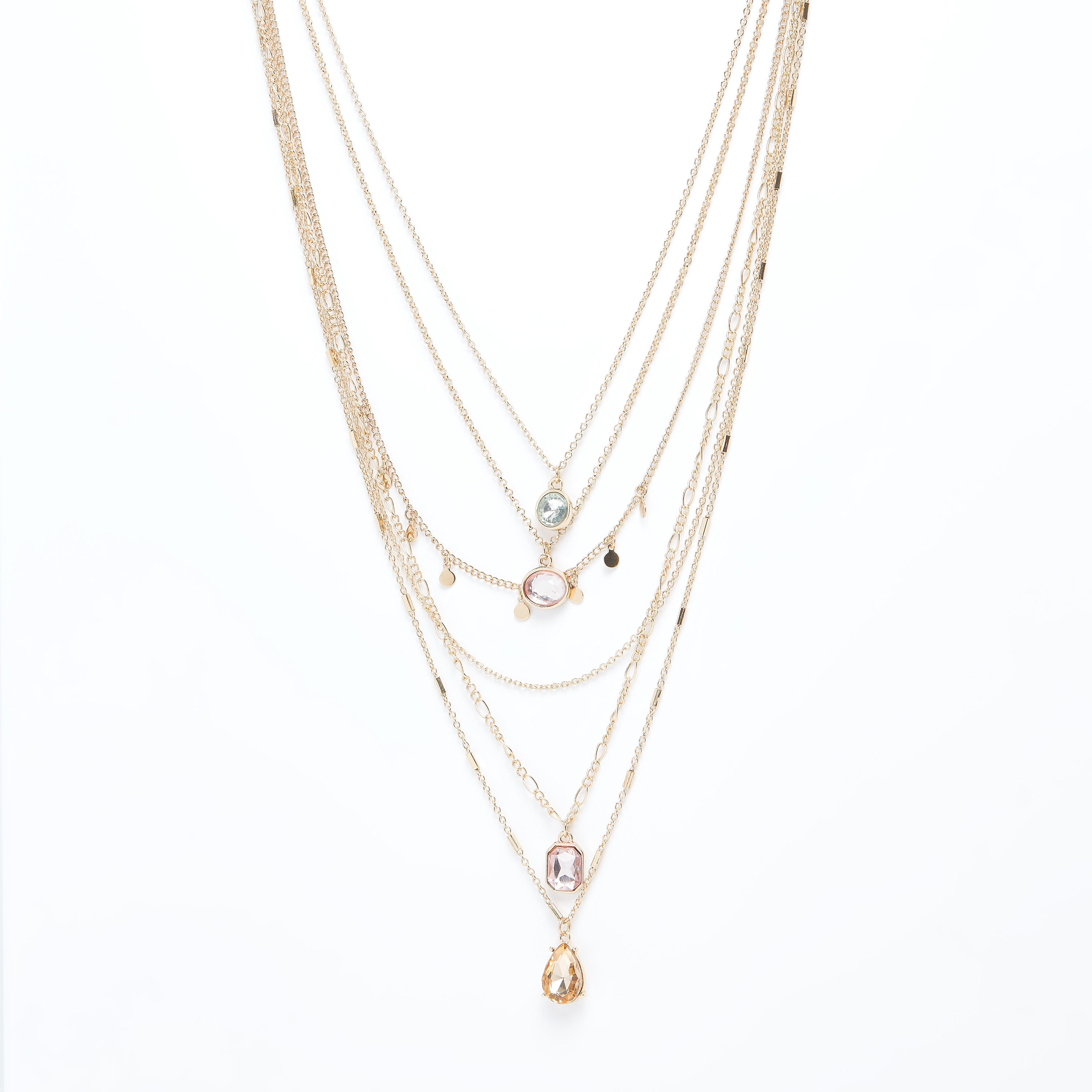 عقد مزيّن متعدّد الطبقات بمشبك إغلاق-women-watchesandjewellery-jewellery-necklacesandpendants-image-1
