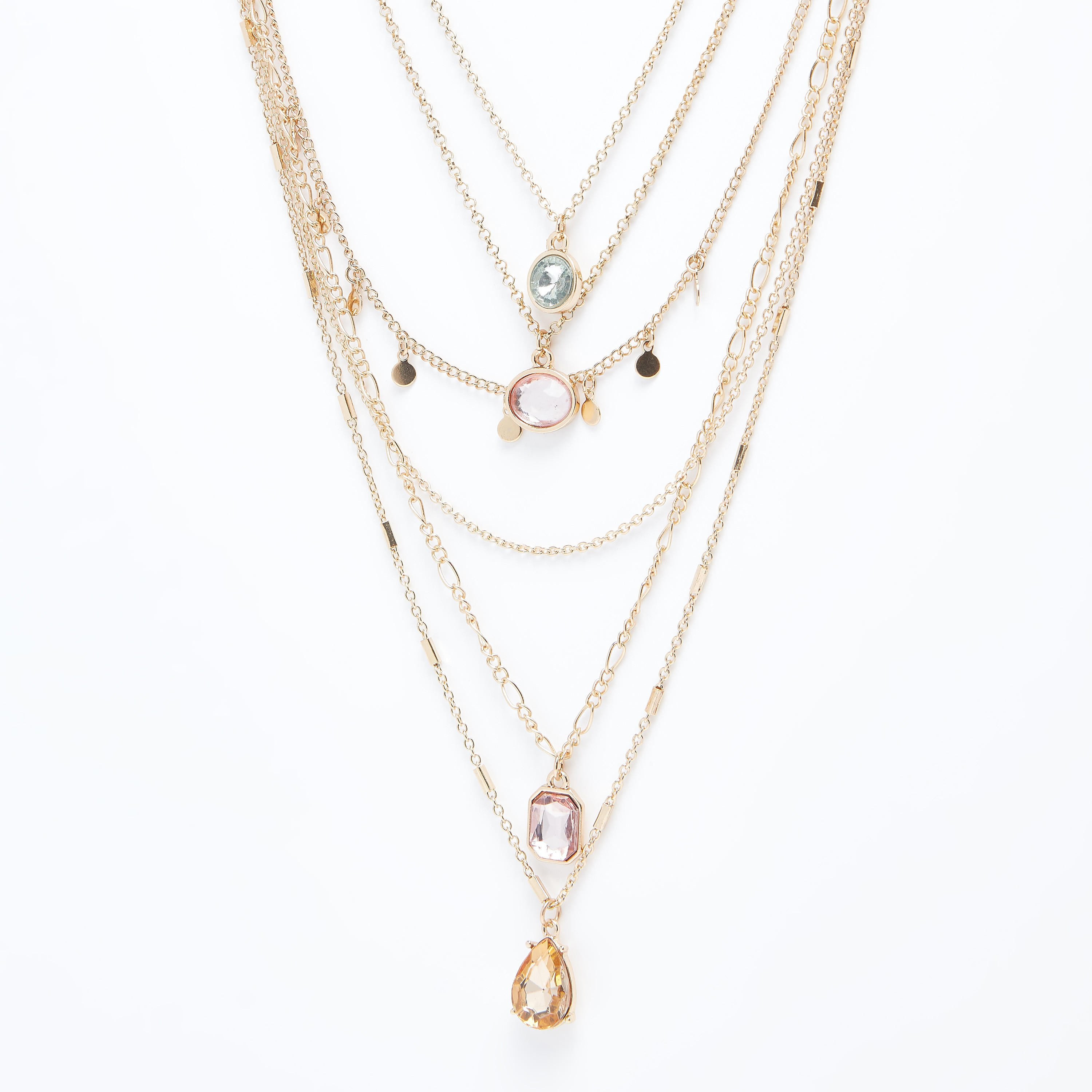 عقد مزيّن متعدّد الطبقات بمشبك إغلاق-women-watchesandjewellery-jewellery-necklacesandpendants-image-2