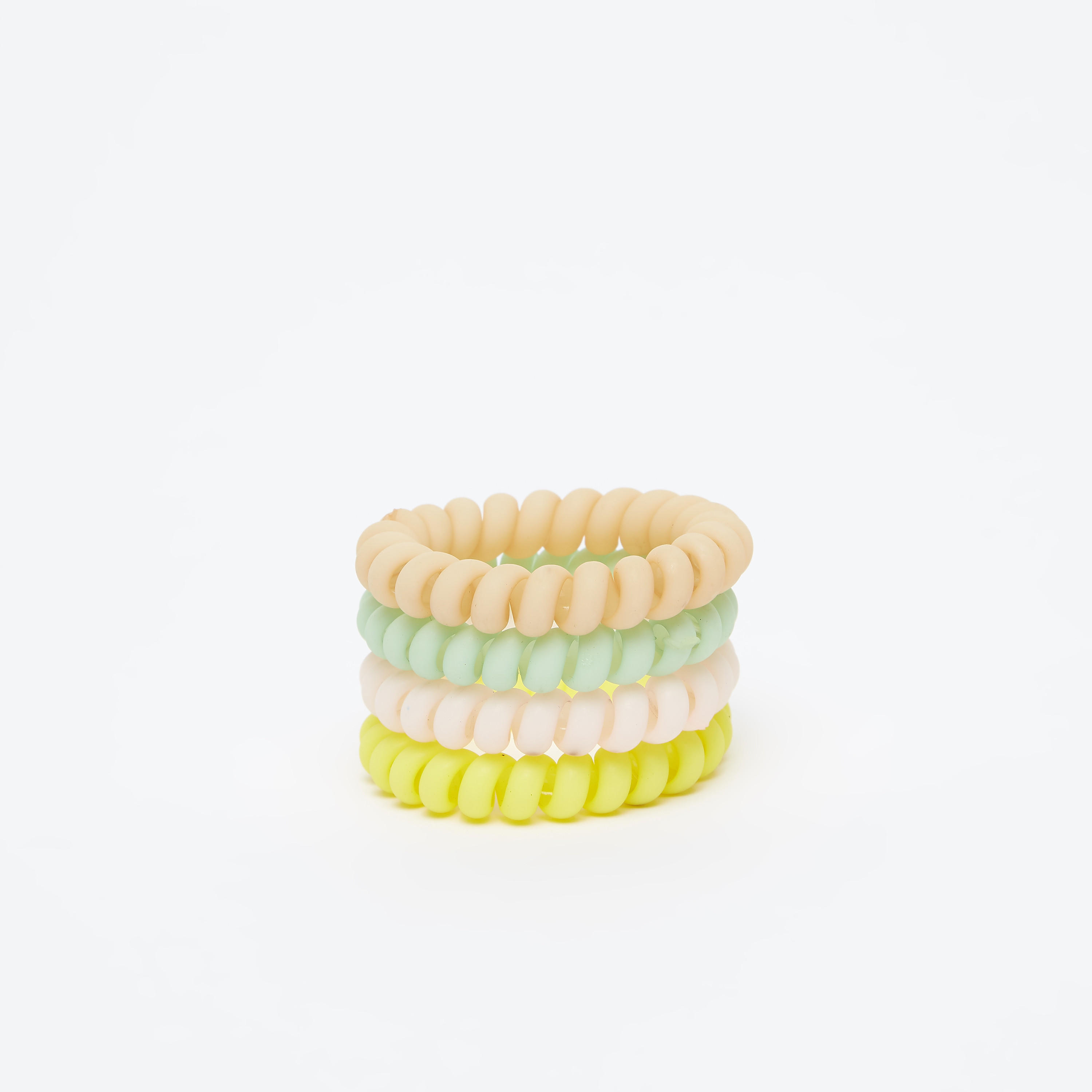 ربطات شعر حلزونية متنوعة- طقم من 4 قطع-women-hairaccessories-image-1