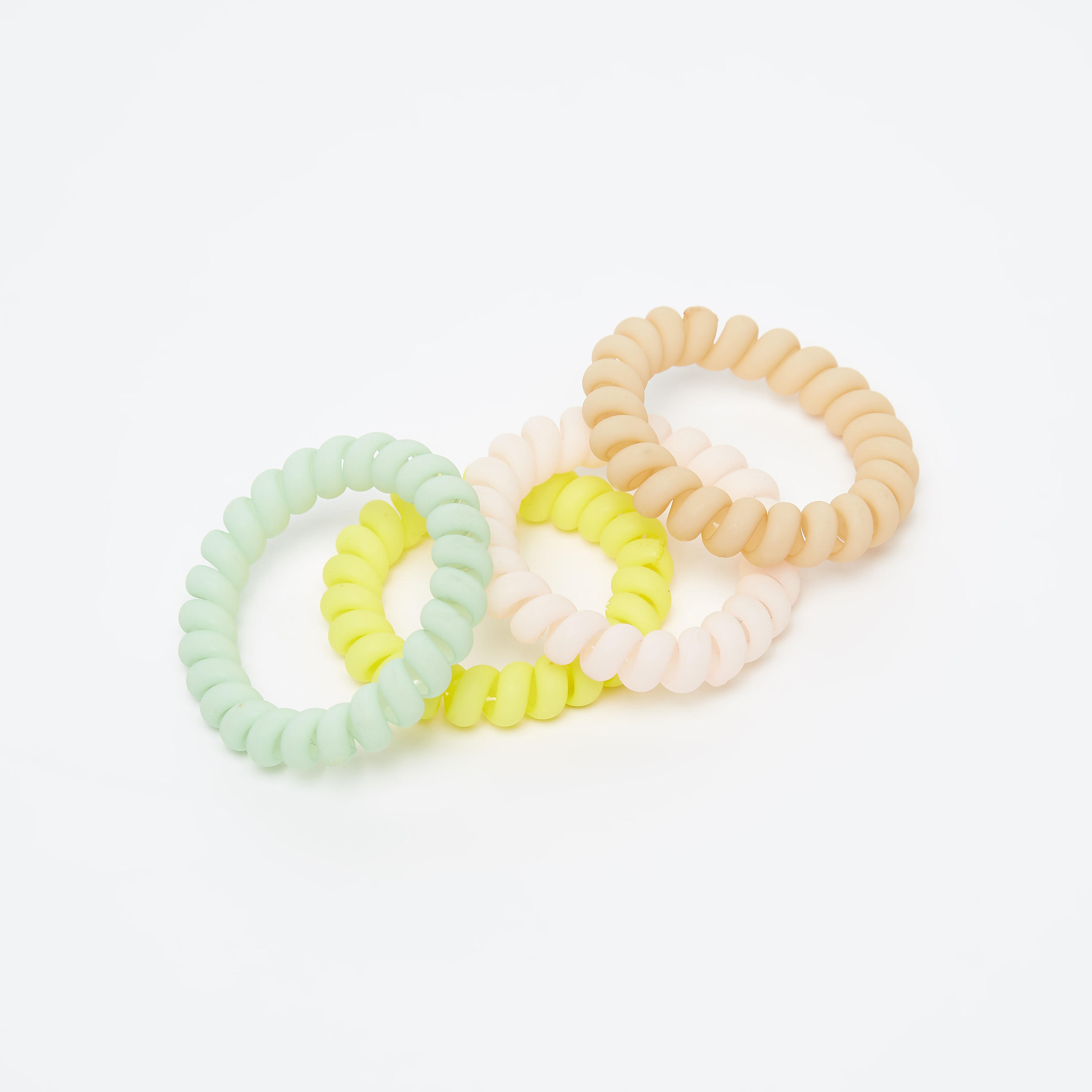 ربطات شعر حلزونية متنوعة- طقم من 4 قطع-women-hairaccessories-image-2