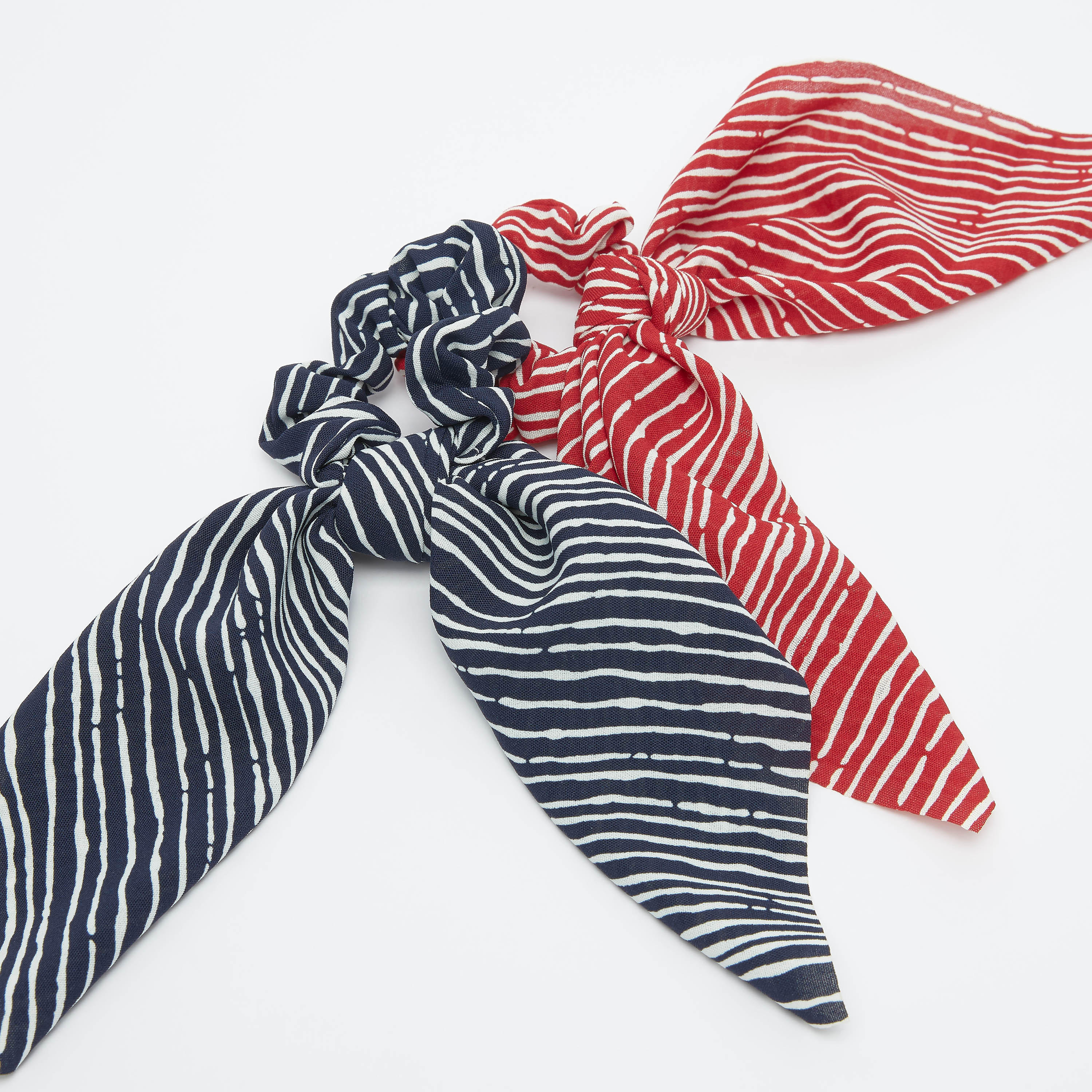 Set of 2 - Striped Hair Tie with Knot Detail-women-hairaccessories-image-2