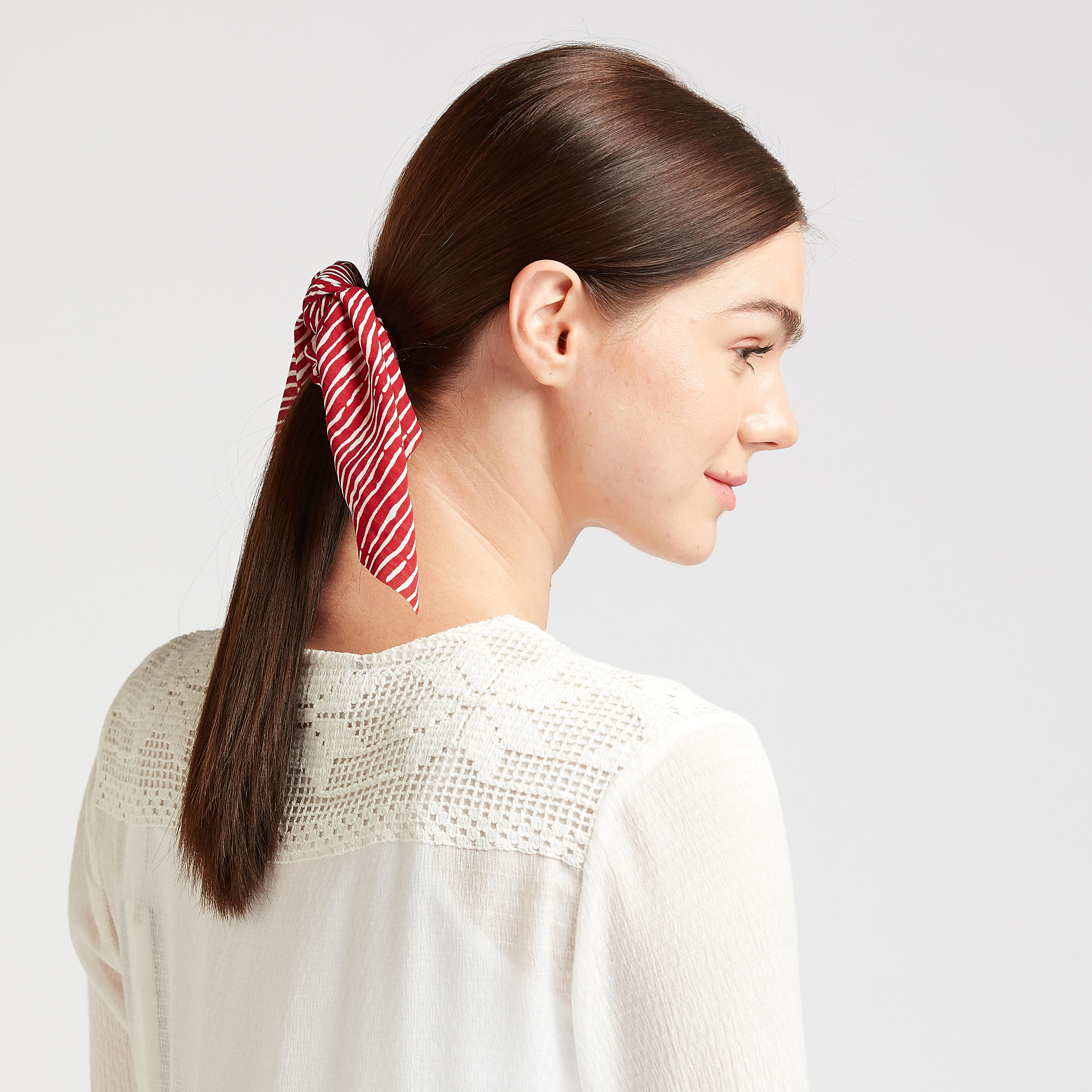 Set of 2 - Striped Hair Tie with Knot Detail-women-hairaccessories-image-3