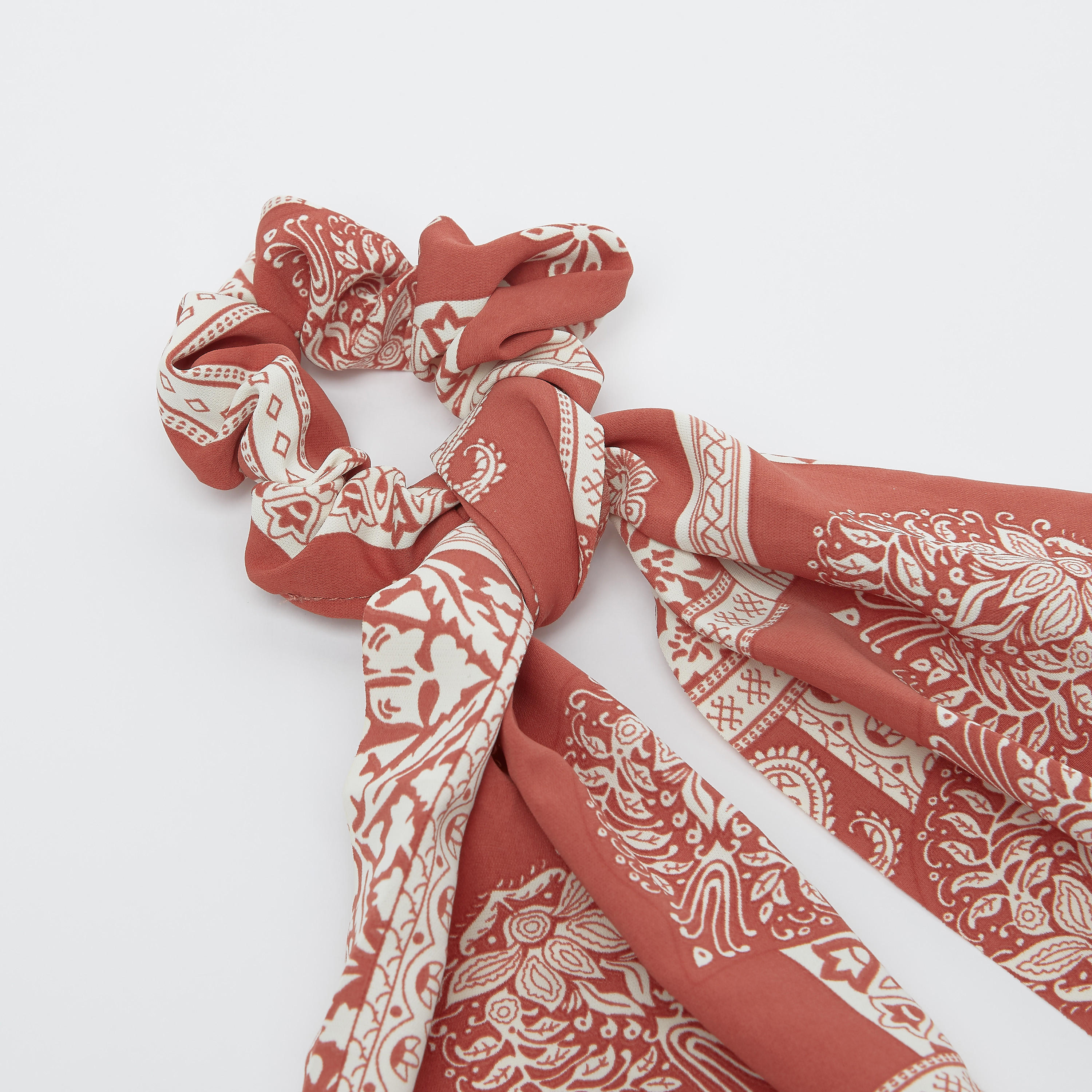 Printed Hair Tie with Knot Detail-women-hairaccessories-image-2
