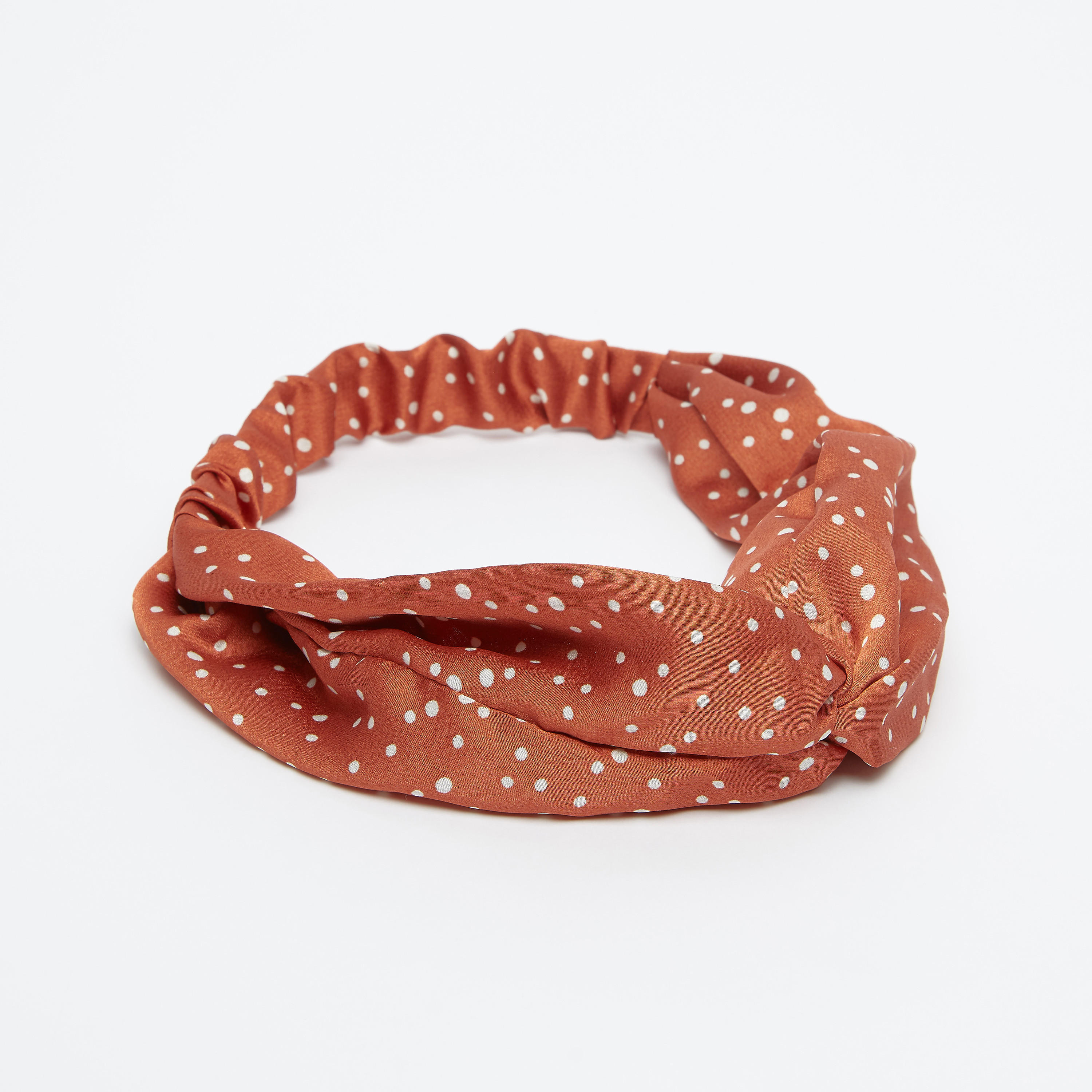 شريطة رأس مع تفاصيل عقدة وطبعات منقطة-women-hairaccessories-image-1