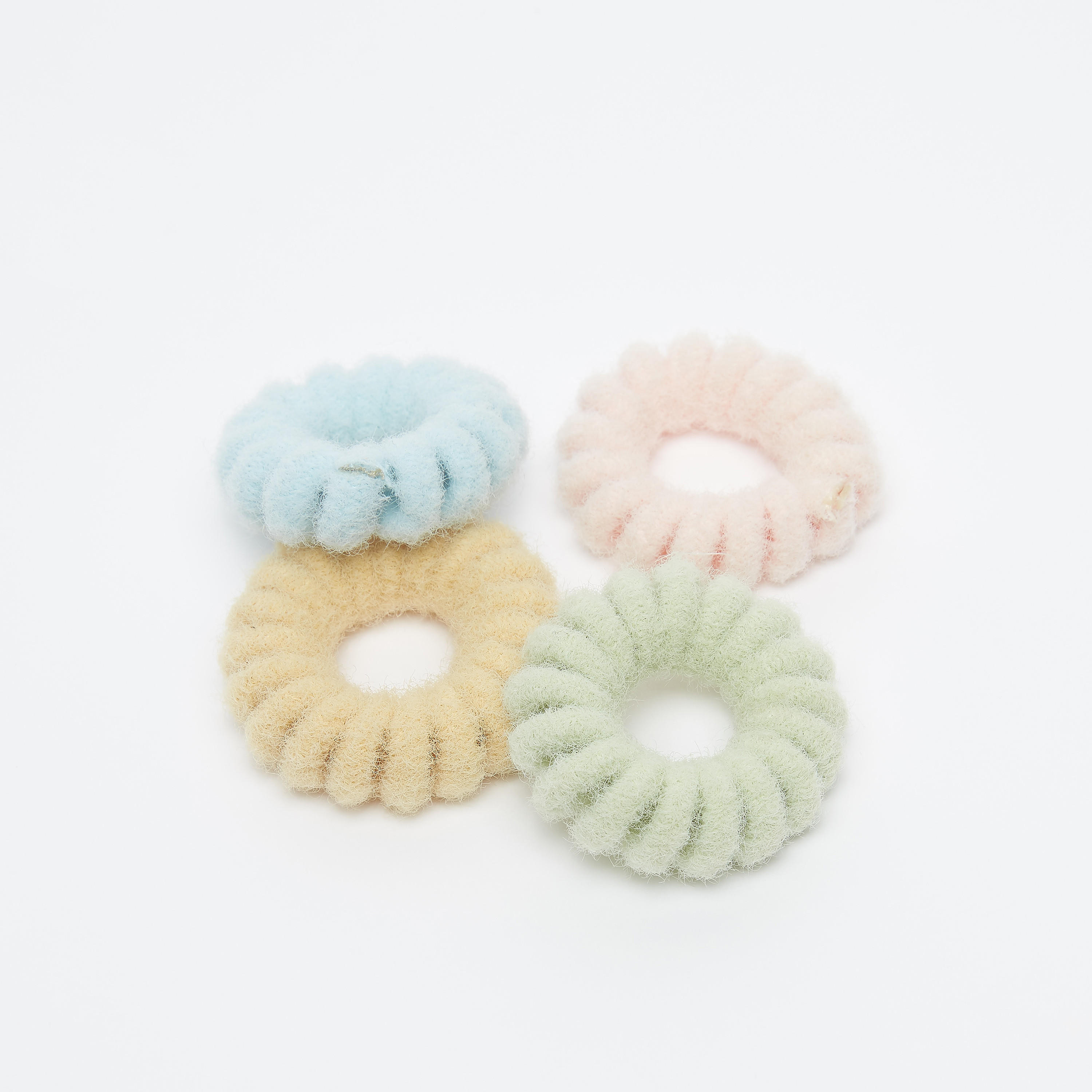 ربطات شعربارزة الملمس متنوعة  - طقم من 4 قطع-women-hairaccessories-image-1