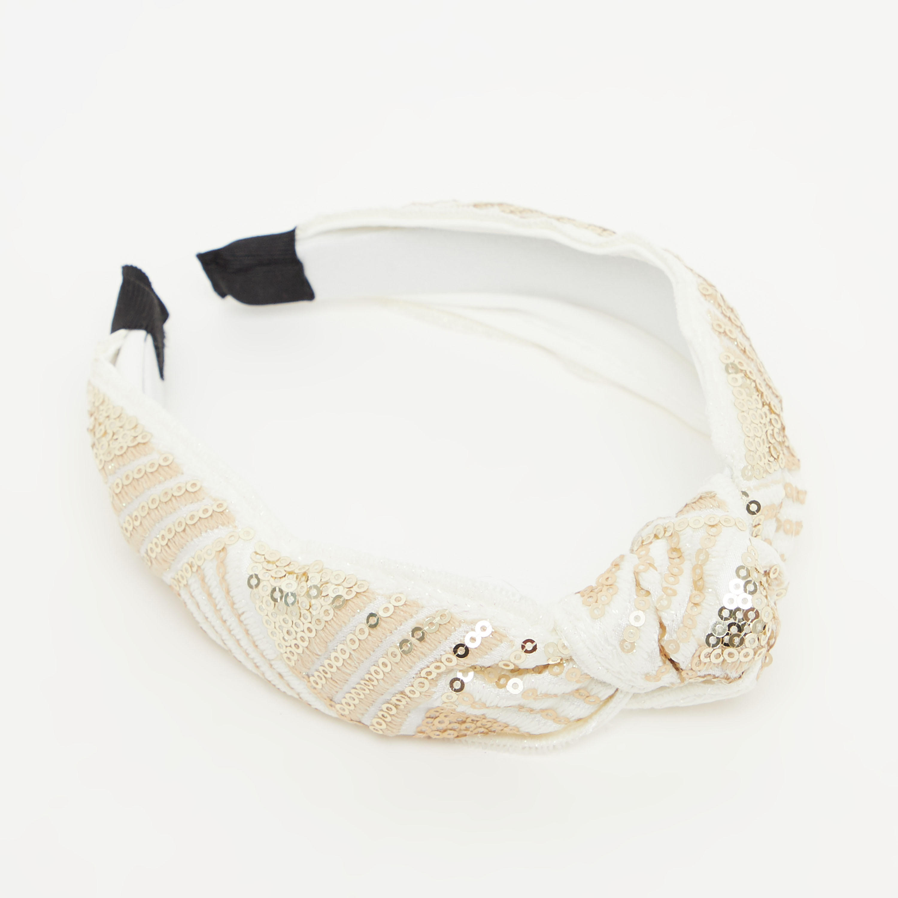 شريطة شعر مزينة بتفاصيل ترتر-women-hairaccessories-image-1