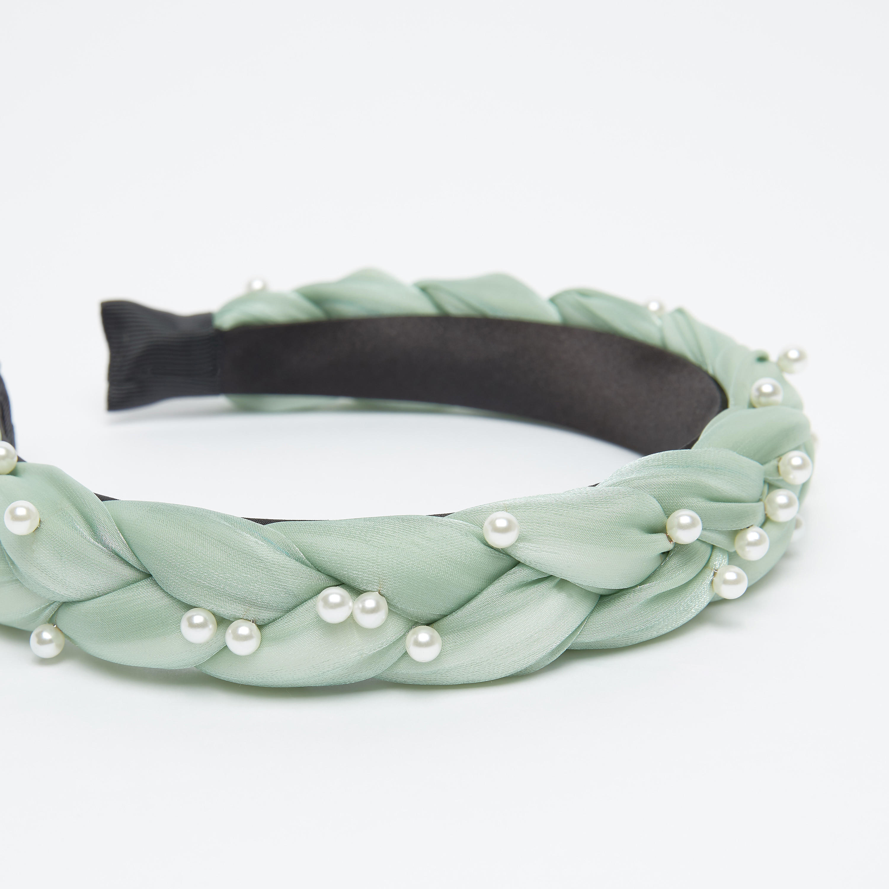 شريطة شعر بارزة الملمس بتفاصيل لؤلؤ-women-hairaccessories-image-2