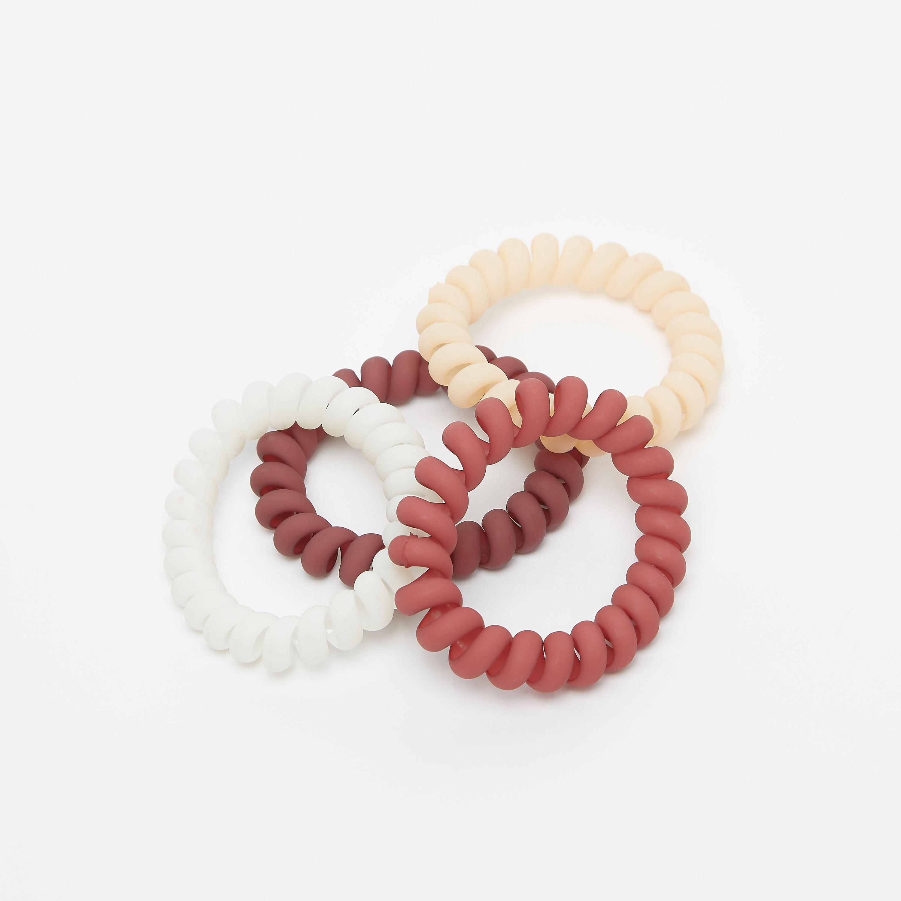ربطات شعر حلزونية متنوعة- طقم من 4 قطع-women-hairaccessories-image-2