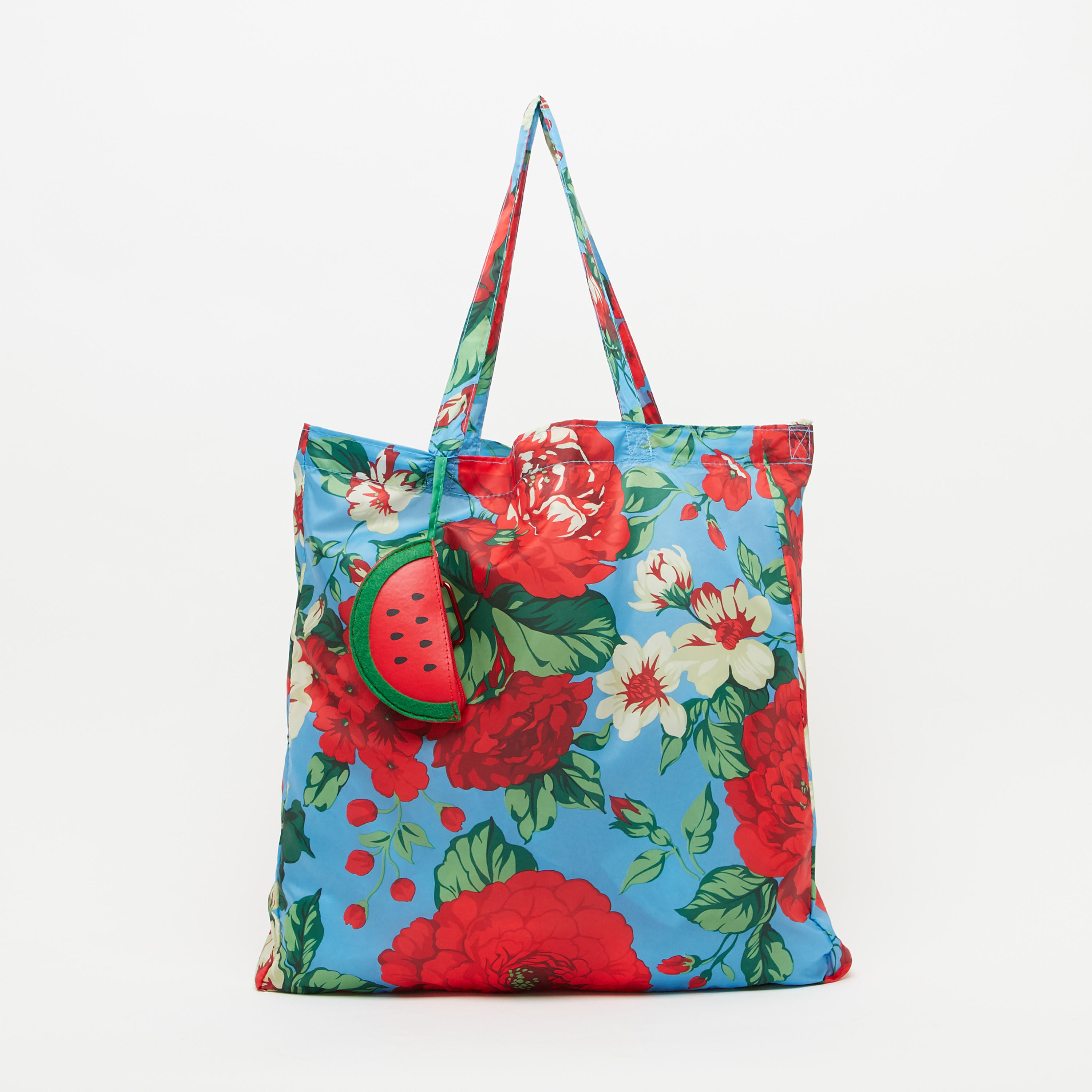 Printed Shopping Bag with Pouch-women-bagsandwallets-handbags-image-1
