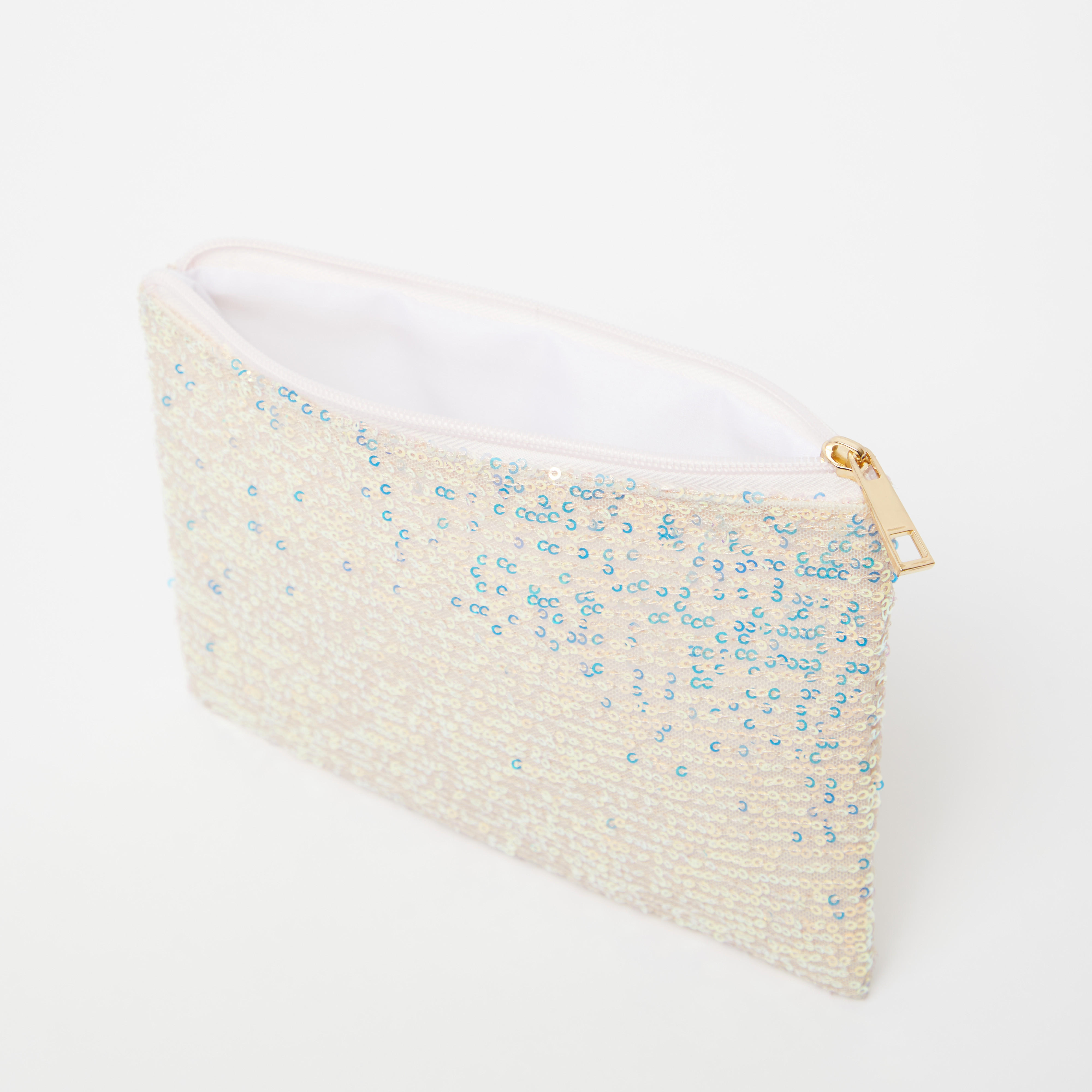 Sequin Detail Pouch with Zip Closure-women-bagsandwallets-wallets-image-4