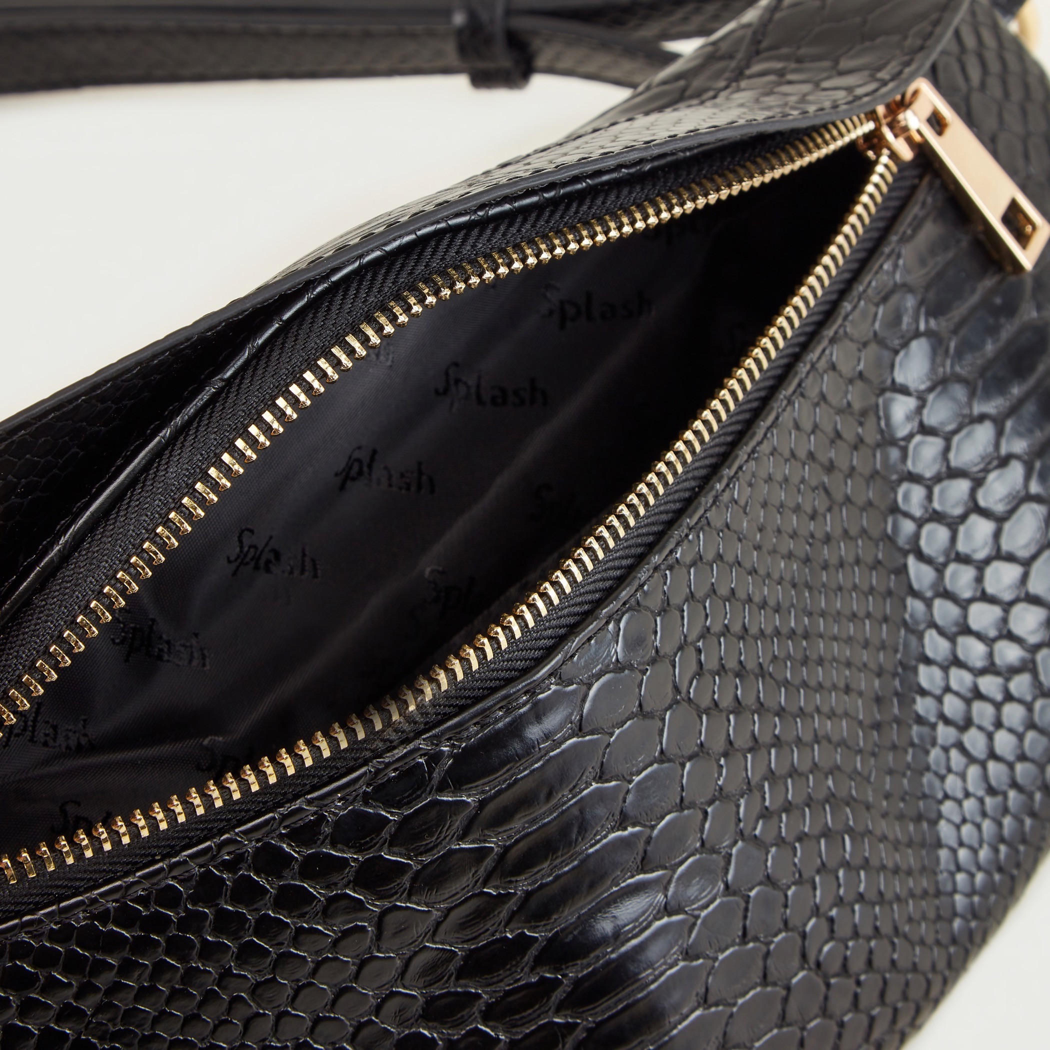 Textured Fanny Pack with Zip Closure and Adjustable Strap-women-bagsandwallets-handbags-image-5