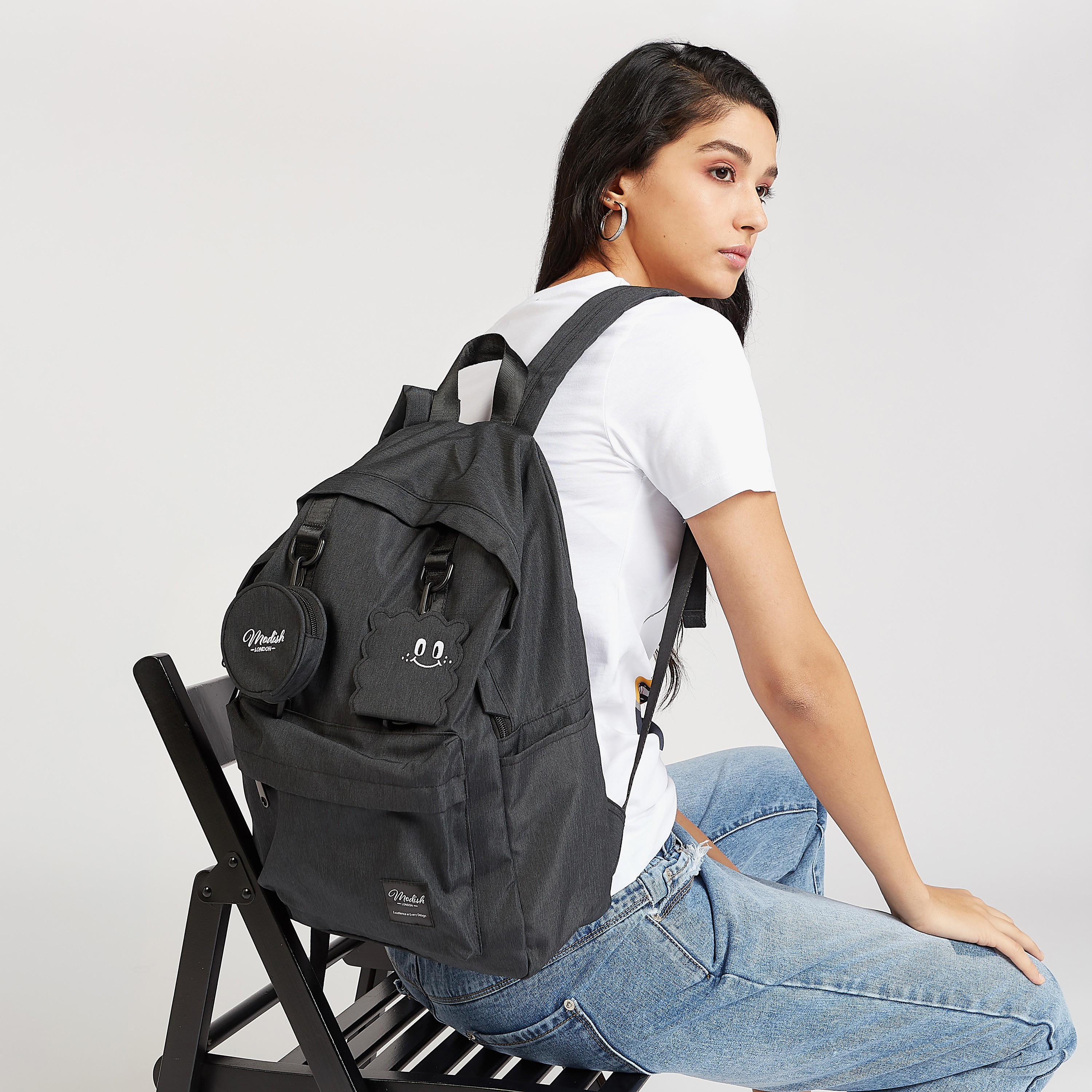شنطة ظهر بارزة الملمس بسحّاب إغلاق وحمّالات قابلة للتعديل-women-bagsandwallets-handbags-image-4