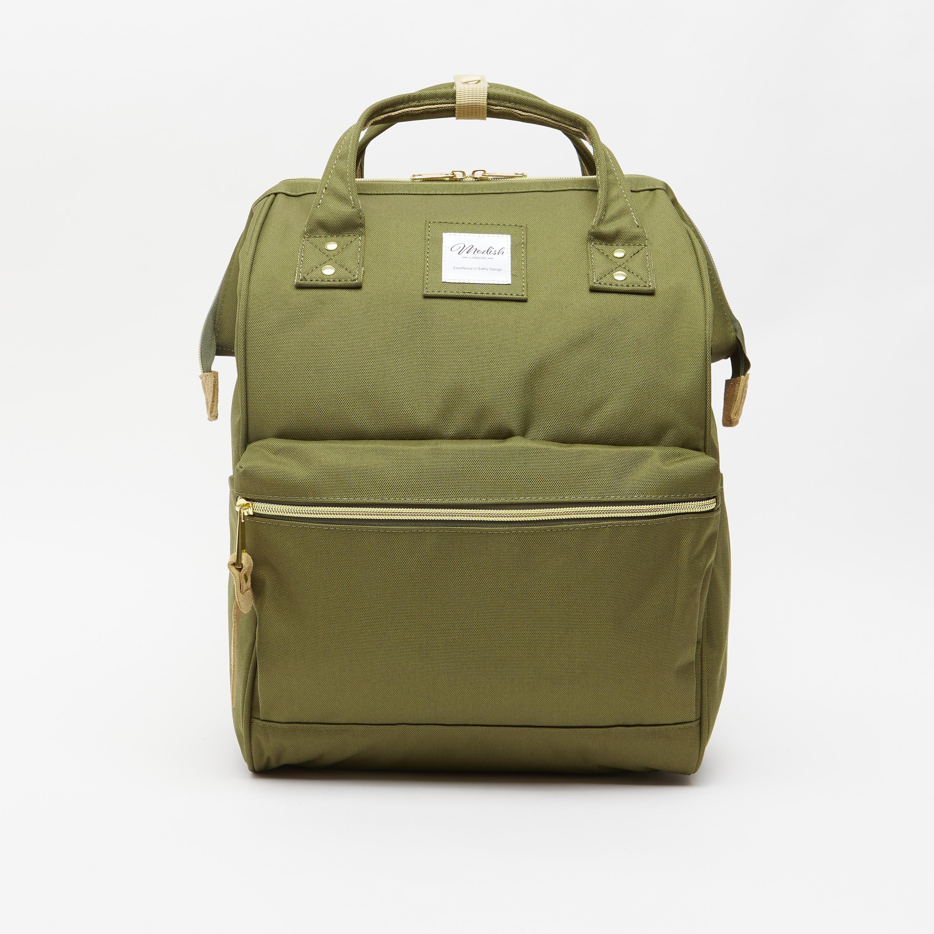 Textured Backpack with Adjustable Straps and Twin Handles-women-bagsandwallets-handbags-image-1
