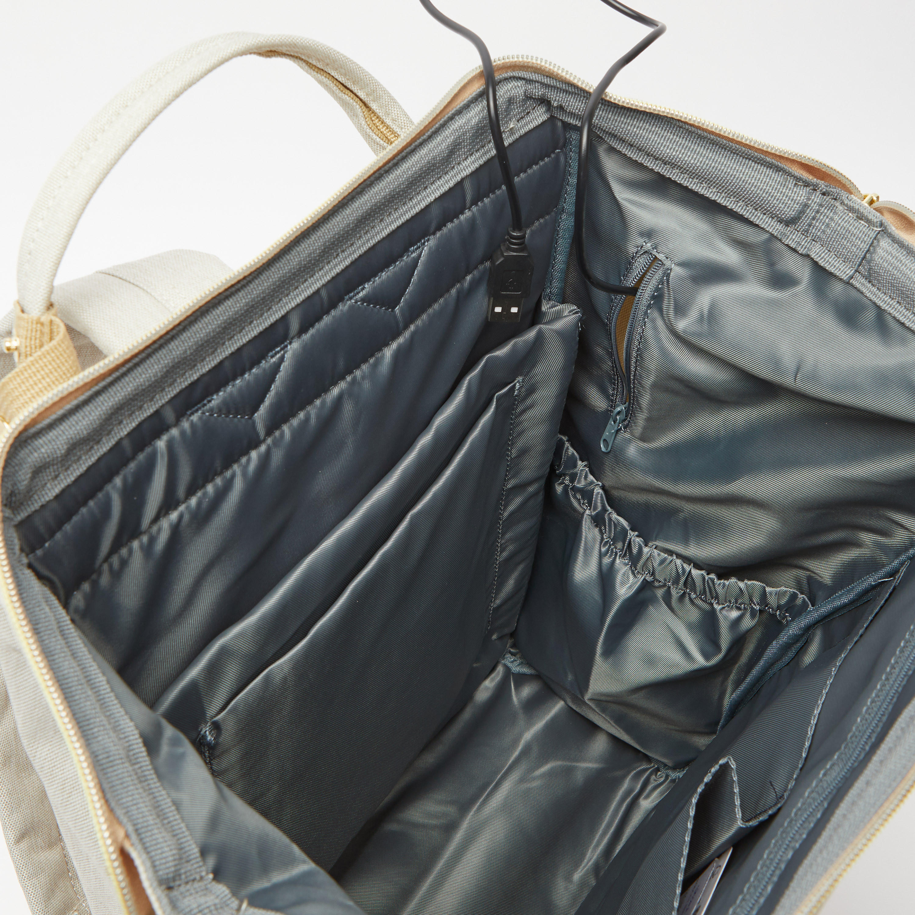 Textured Backpack with Adjustable Straps and Twin Handles-women-bagsandwallets-handbags-image-5